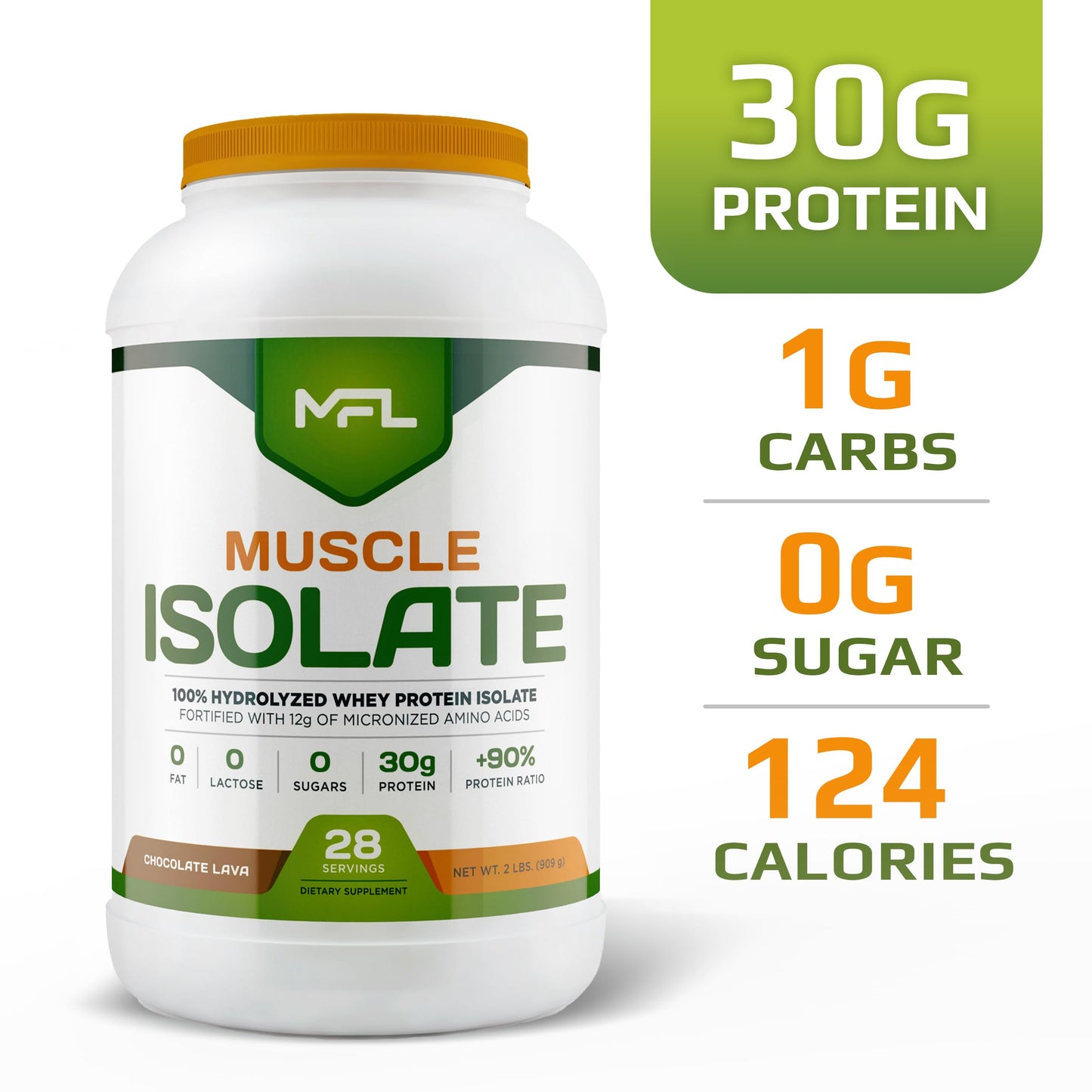 MUSCLE FOOD LABS 100% Isolate Protein Powder 32 Servings