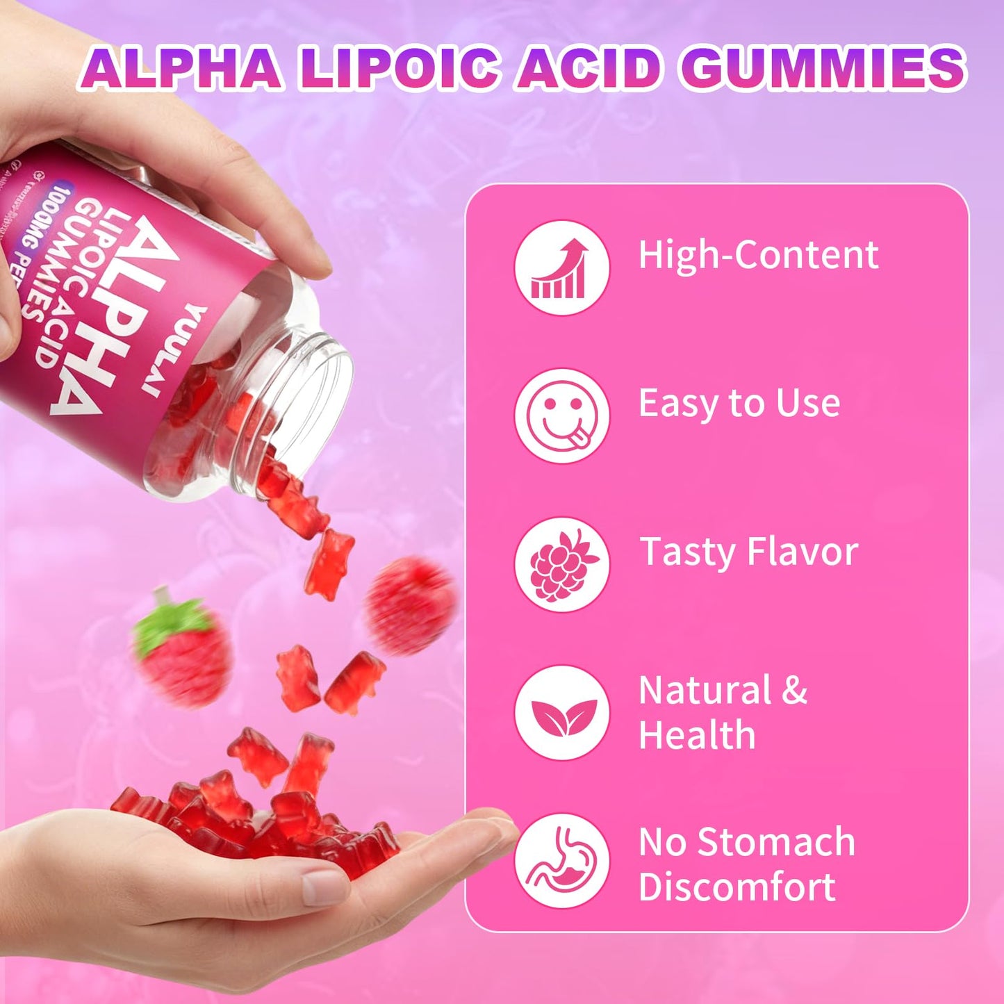 YUULAI Alpha Lipoic Acid Gummies 60 Count