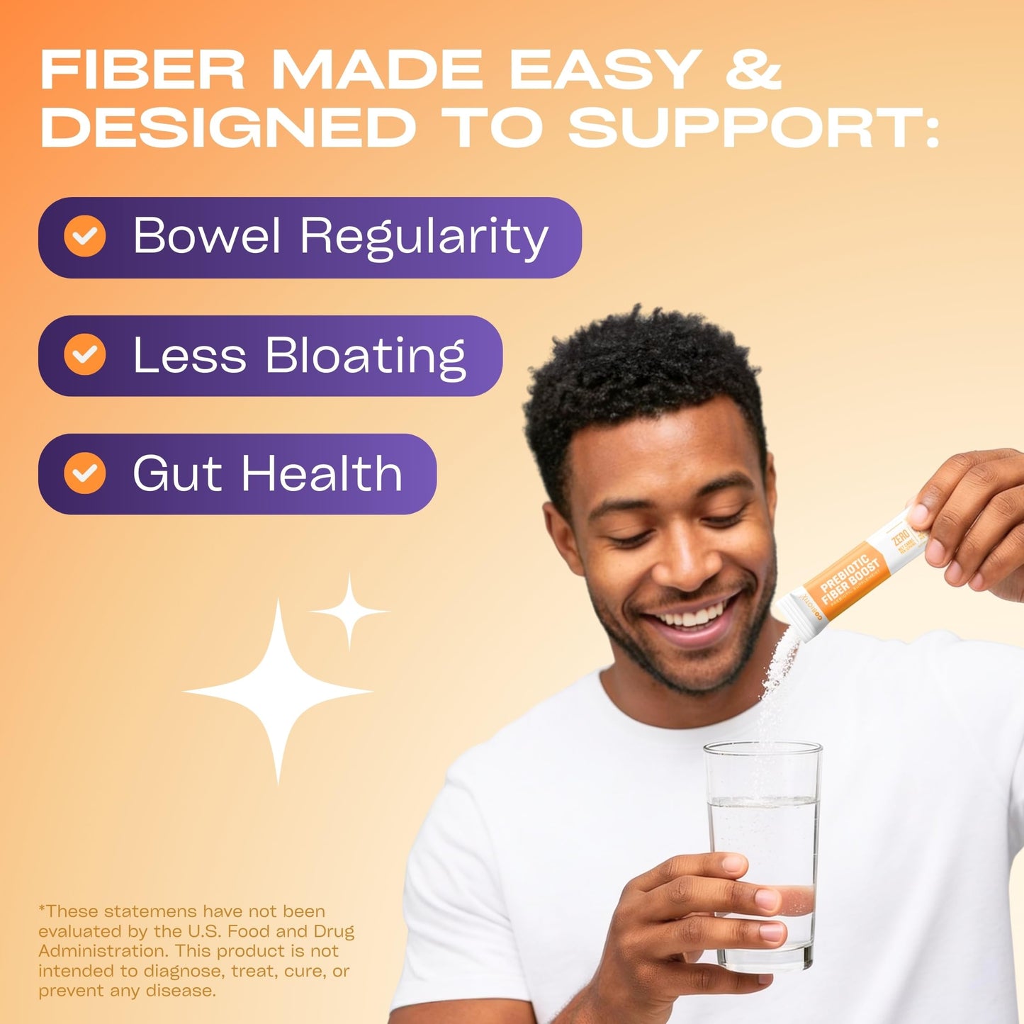 GOBIOTIX Fiber Supplement Powder with Prebiotics for Digestive Health and GLP-1 Support, 3.8 Ounce