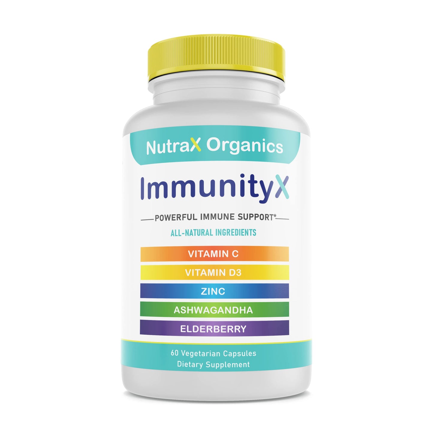 NutraX Organics All-in-One Organic Immune Support Supplement Capsules, 60 Count