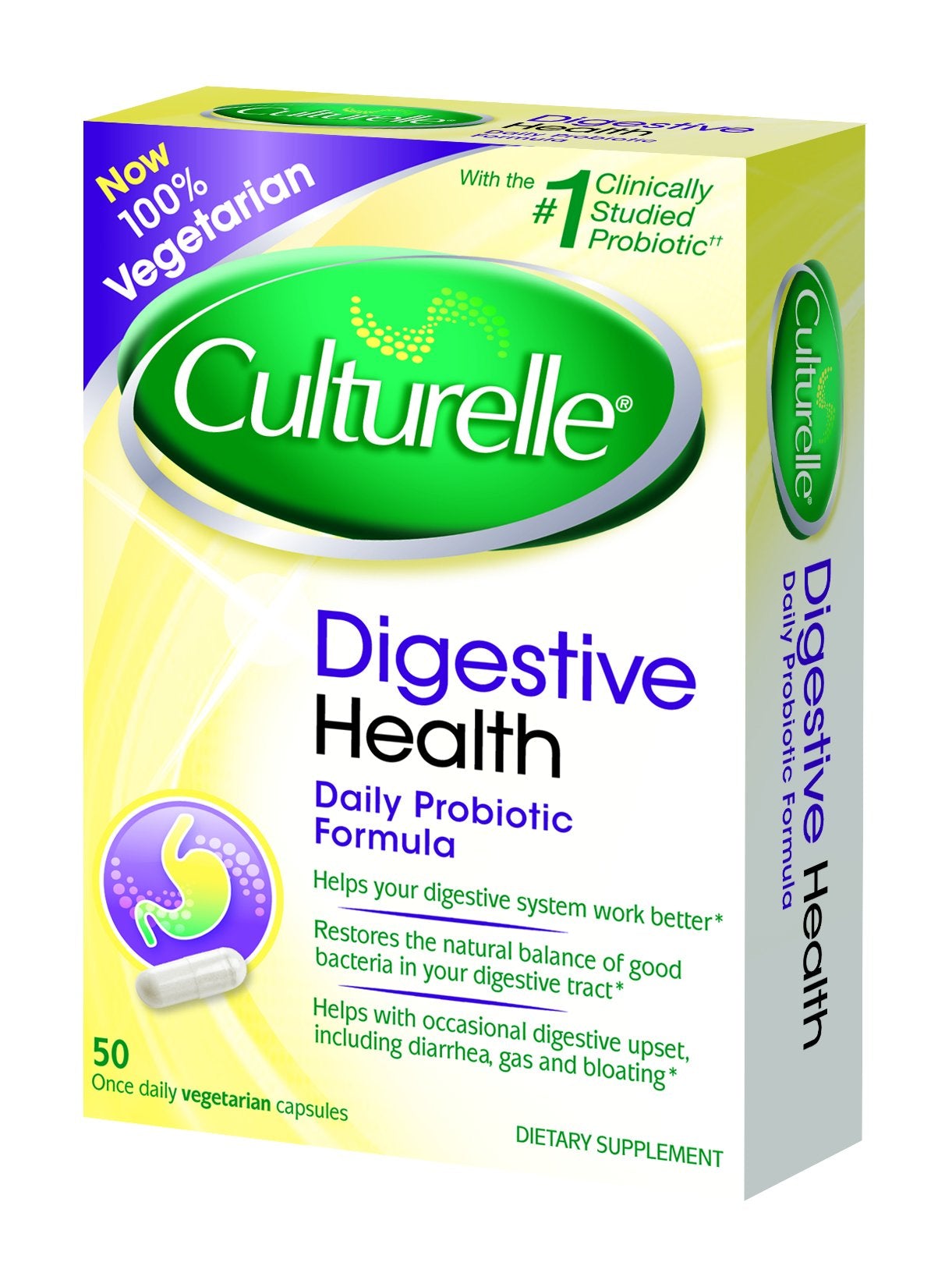 Culturelle Digestive Health Daily Formula Probiotic Capsule, 50 Count