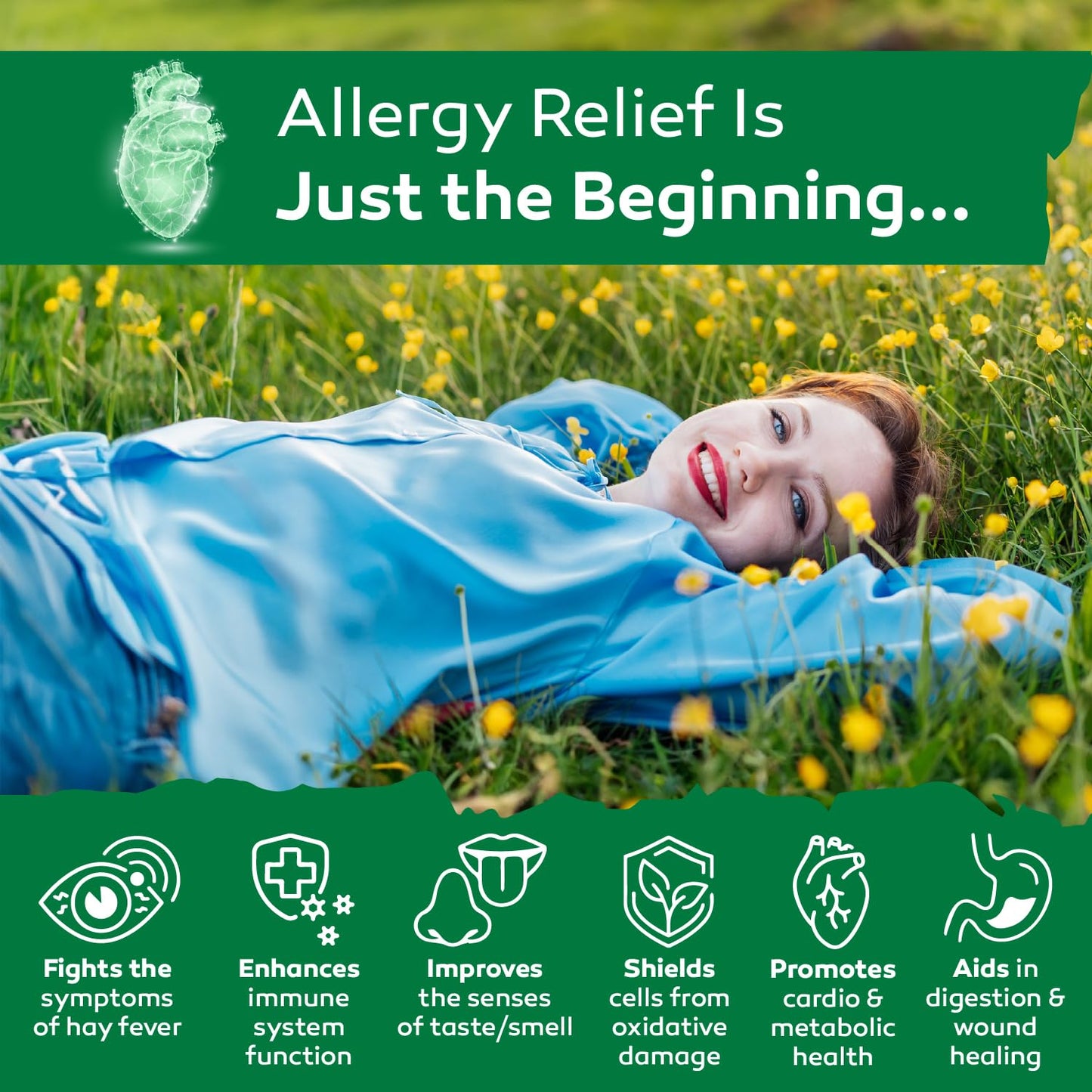 SOLV NATURALS ALLERSOLV Quercetin with Bromelain Advanced Allergy and Immune Complex 90 Capsules