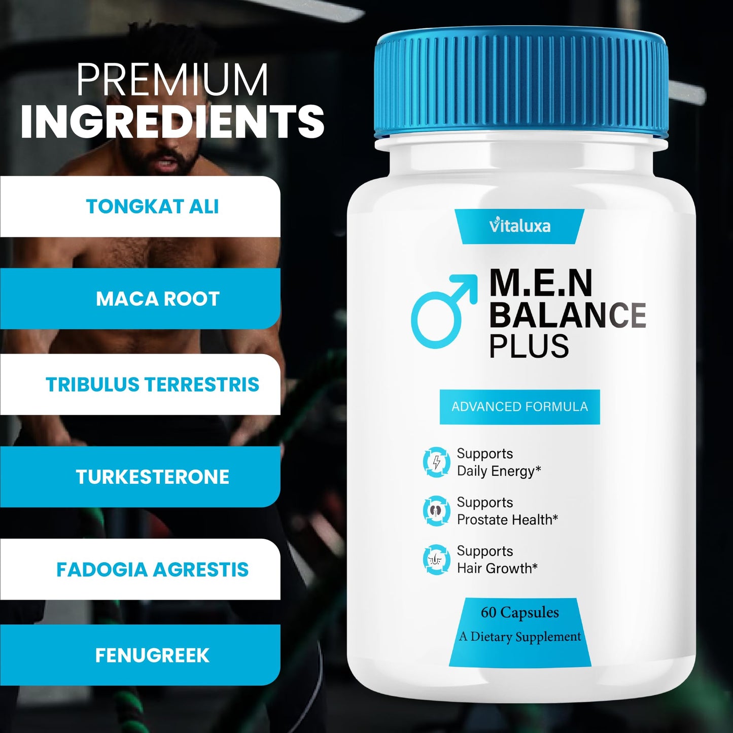 Vitaluxa Men Balance Plus Capsules, 300 Capsules