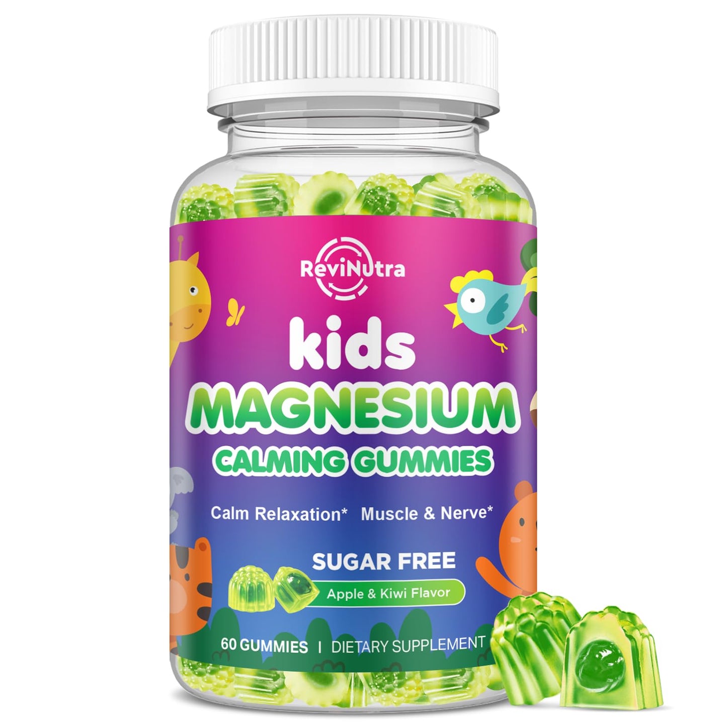 ReviNutra Center-Filled Kids Magnesium Glycinate Gummies, 60 Count