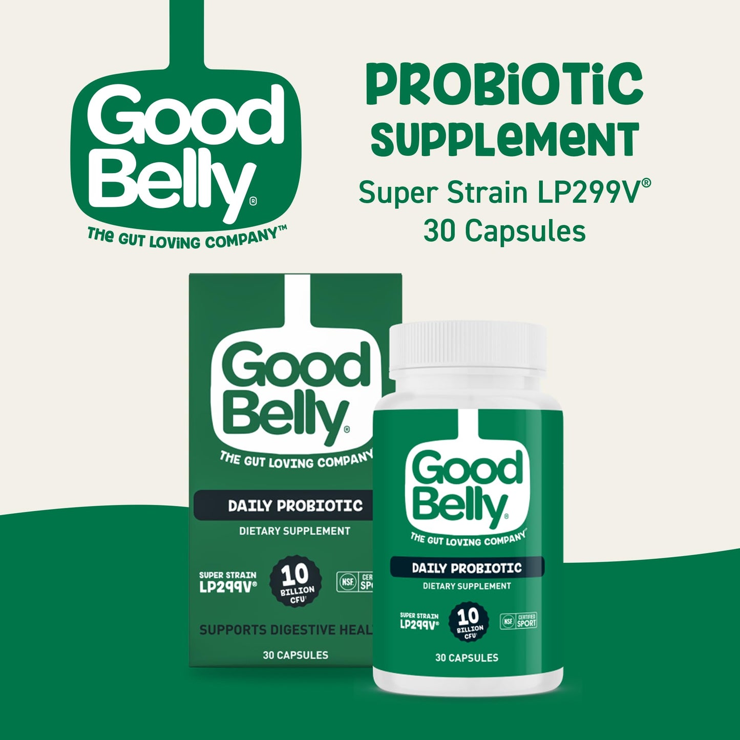 GoodBelly Probiotic Capsules 30 Capsules