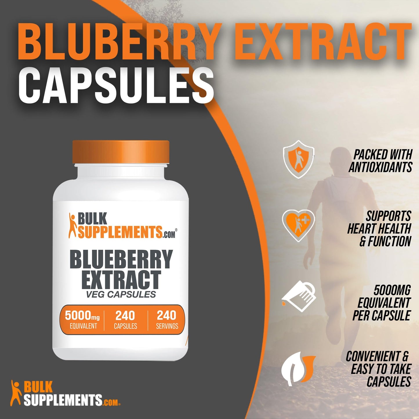 BulkSupplements Blueberry Extract Capsules, 240 Capsules