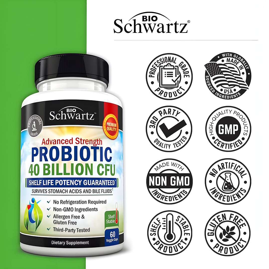 BioSchwartz Daily Probiotic Nutritional Supplement Capsule 60 Count