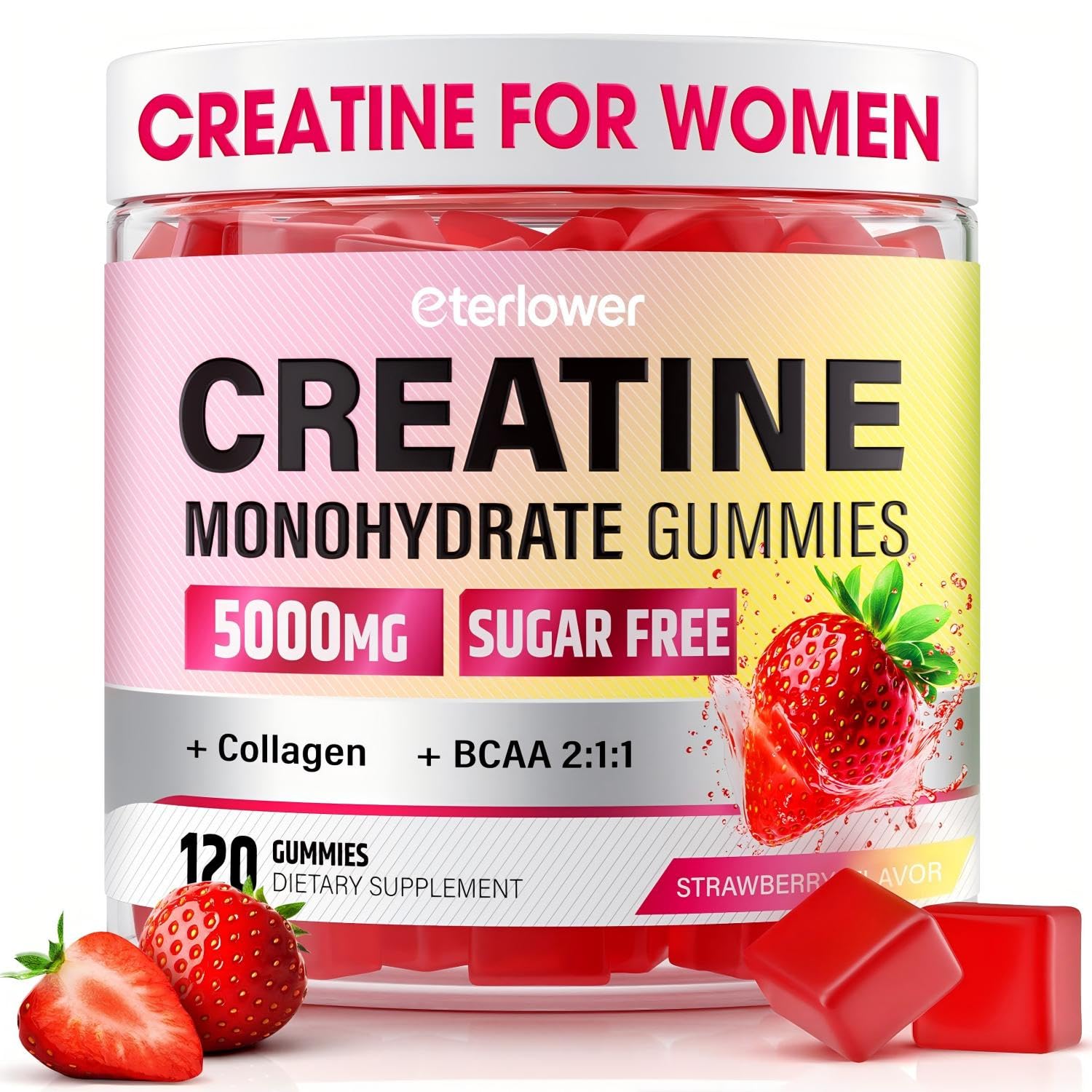eterlower Creatine Monohydrate Gummies 100 Count