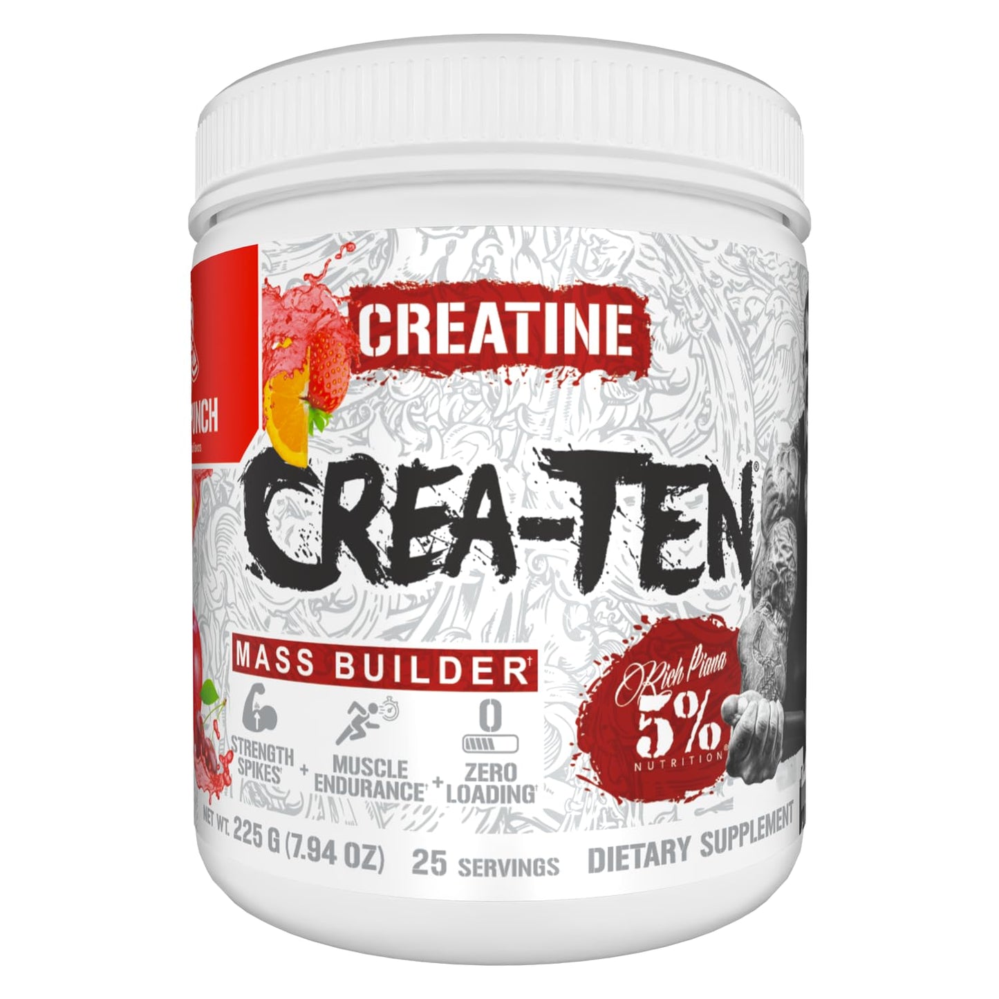 5% Nutrition CreaTEN Creatine Complex + Accelerators Powder 7.94 Ounce