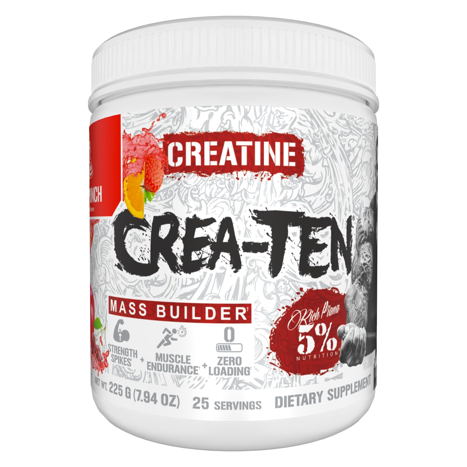 5% Nutrition CreaTEN Creatine Complex + Accelerators Powder 7.94 Ounce