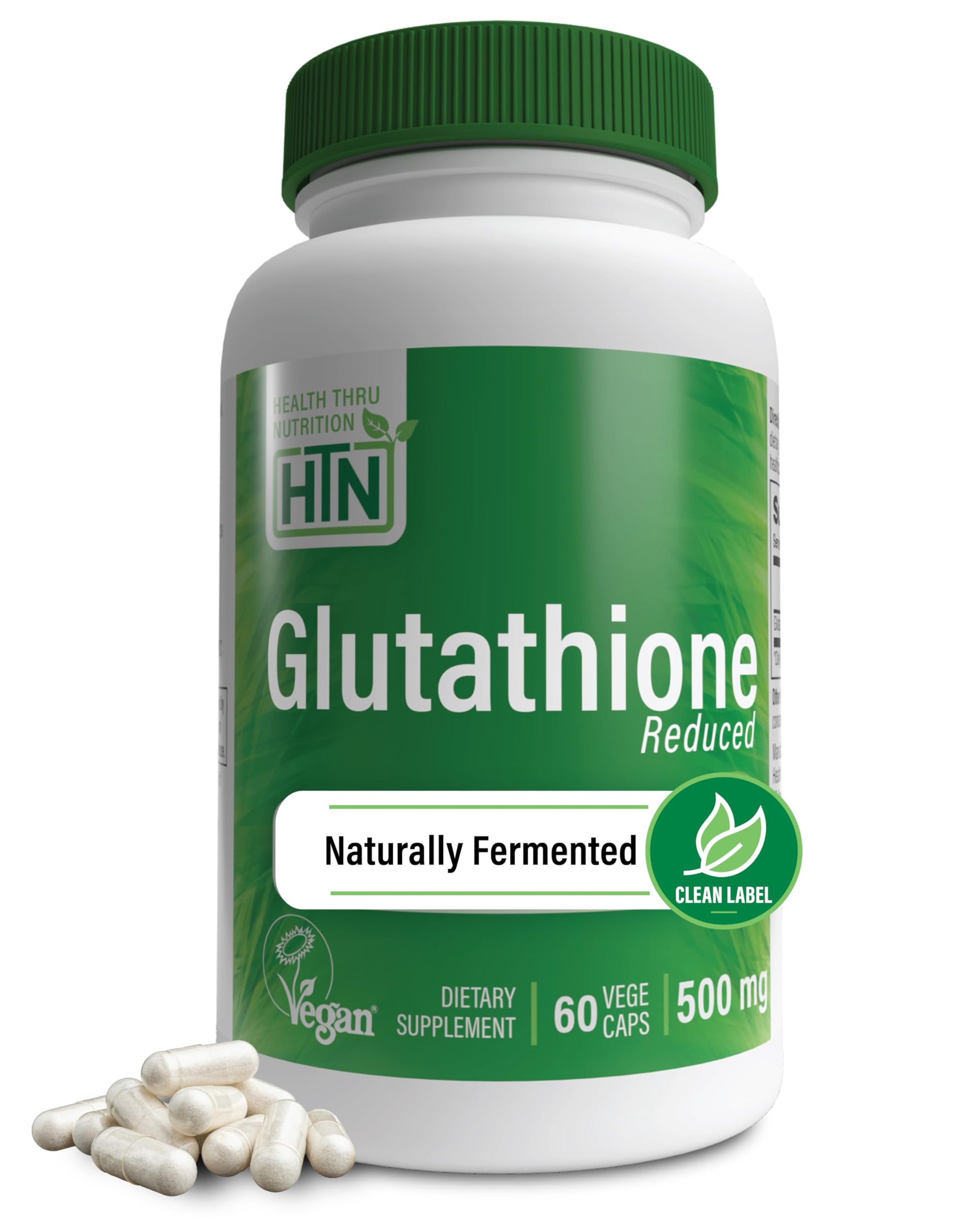Health Thru Nutrition Glutathione Reduced 500mg Capsule, 60 Count