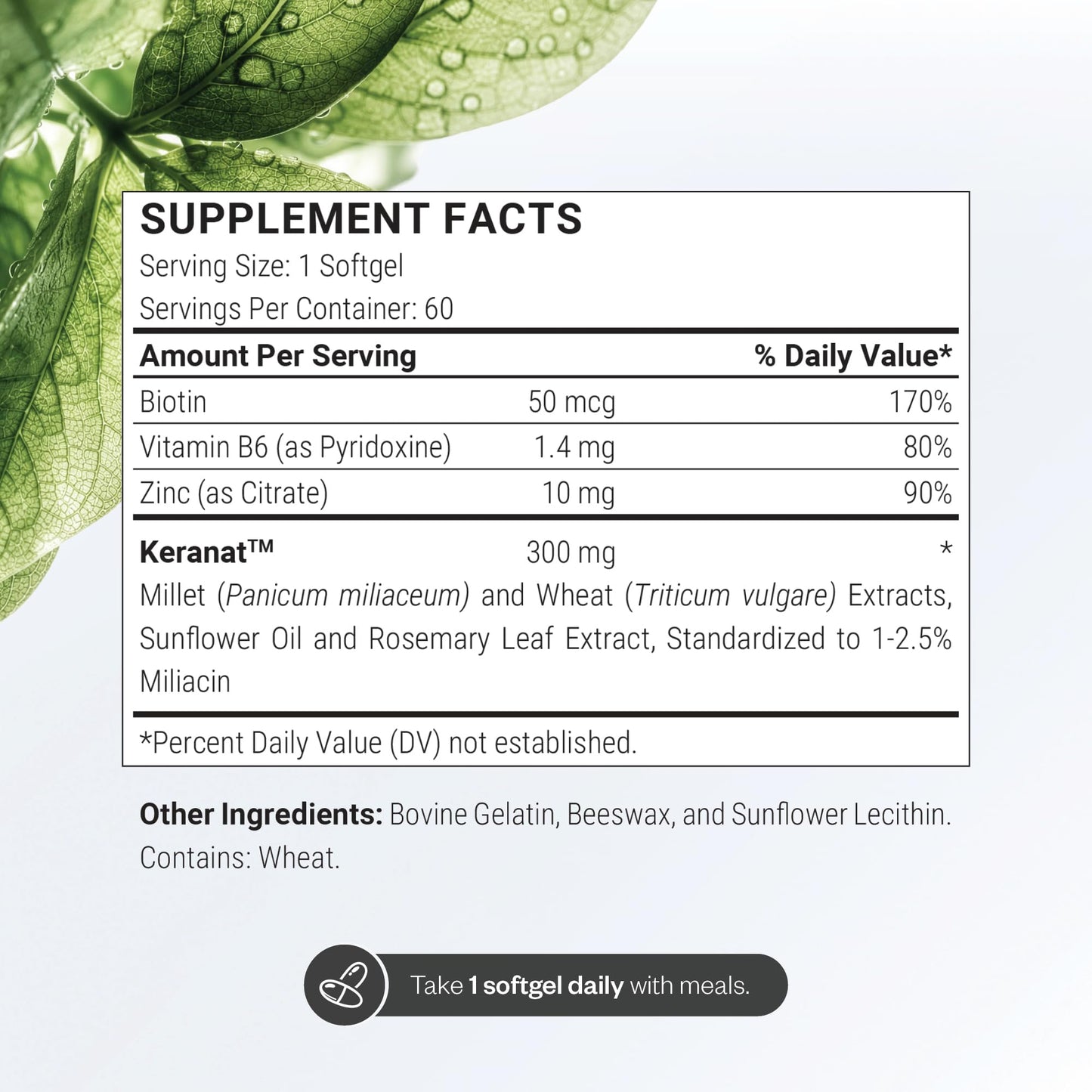 Supersmart Keranat Advanced Formula with Biotin Softgels 60 Count