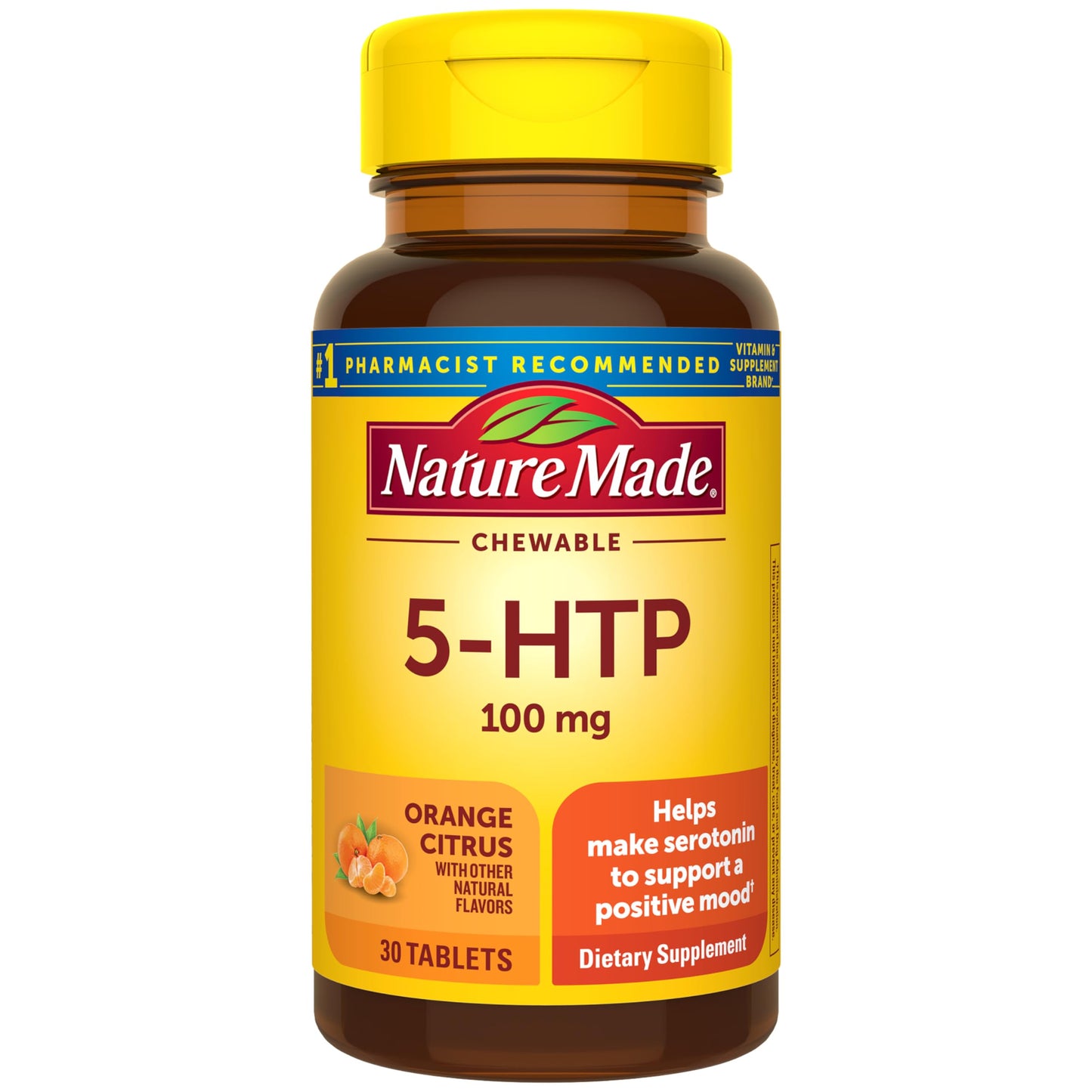 Nature Made 5-HTP 100mg Chewable Tablets, 30 Count