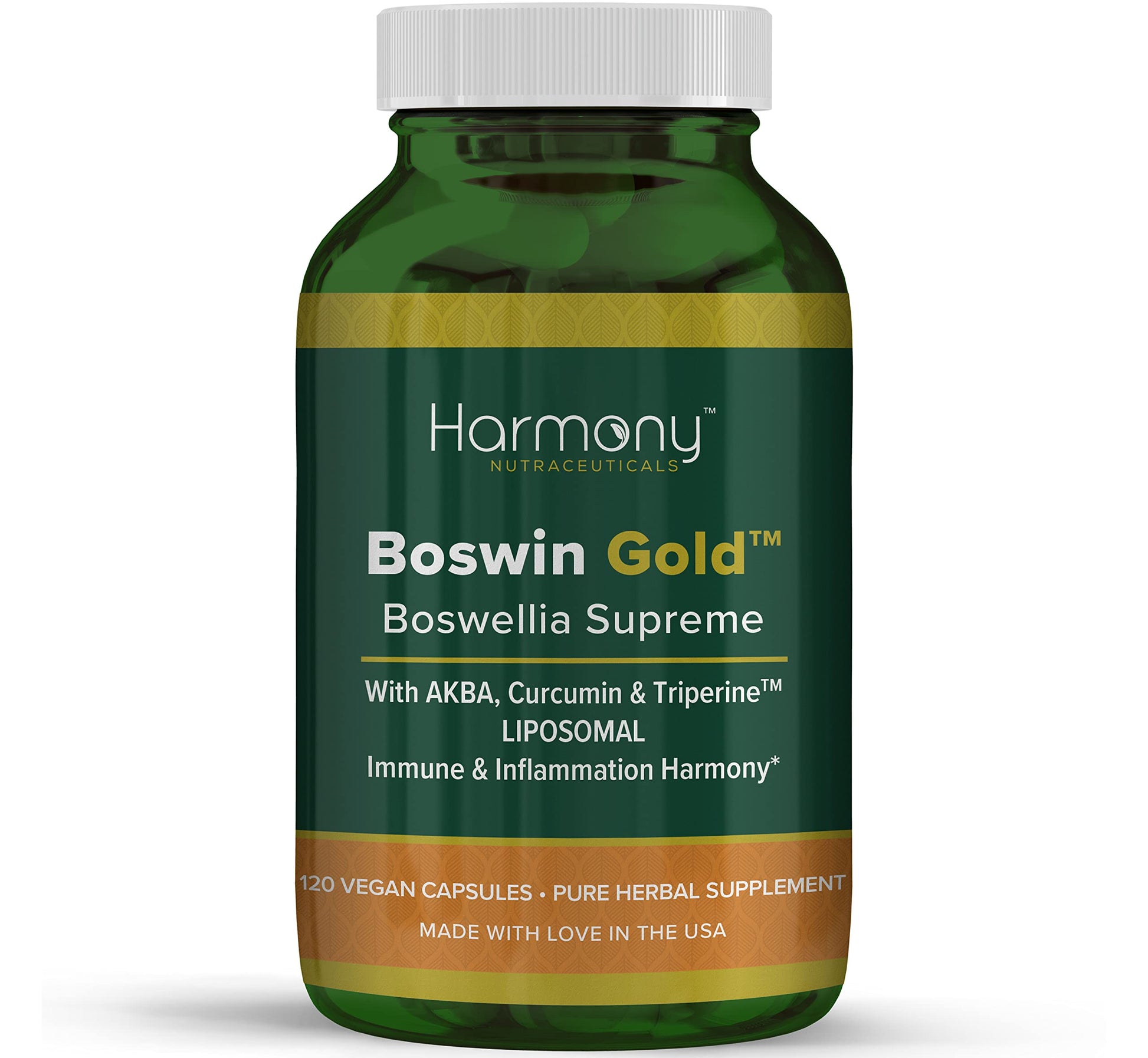 Harmony Nutraceuticals Boswin Gold Liposomal Caplets 120 Count