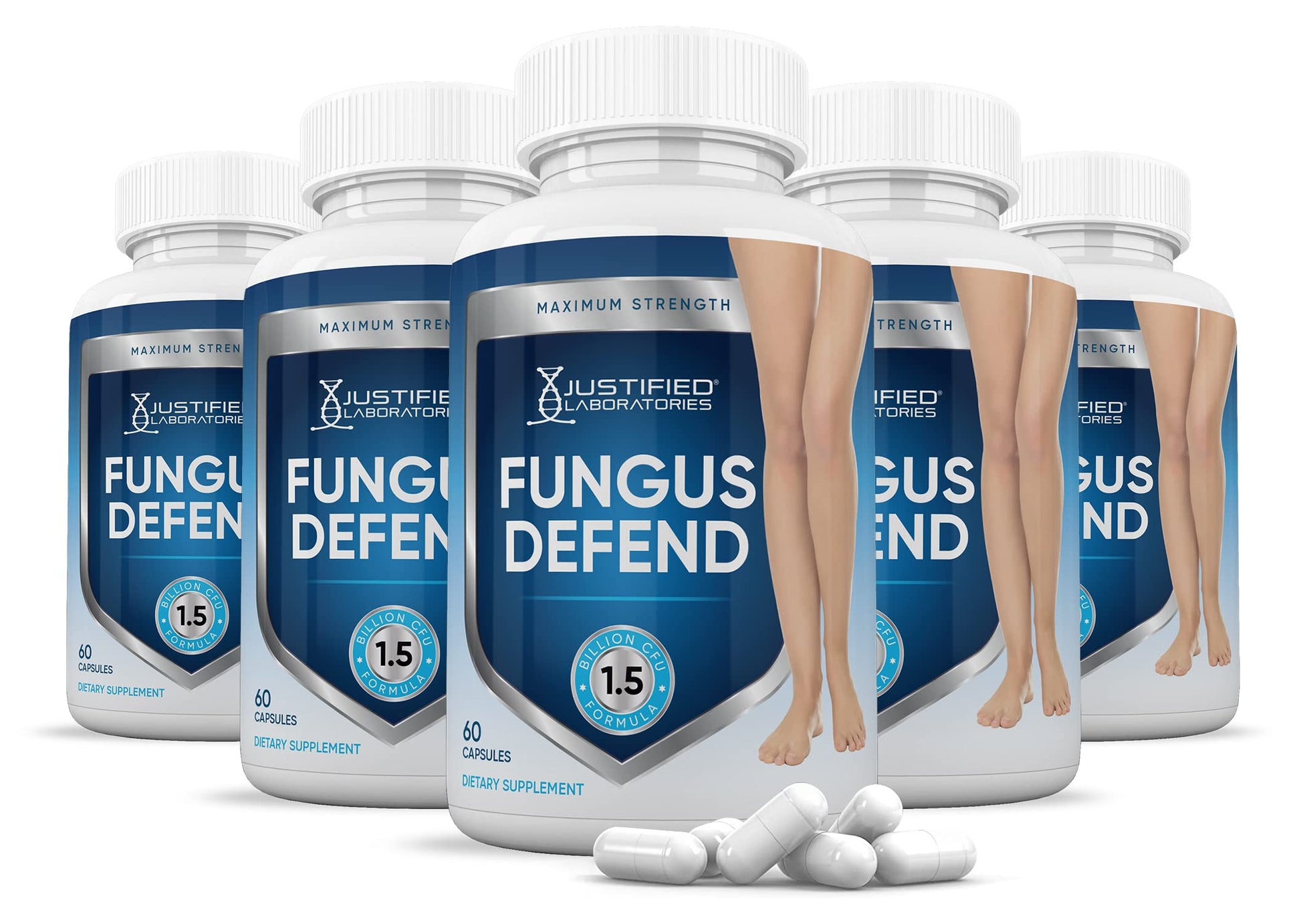 Justified Laboratories Fungus Defend Probiotic Capsule 1.5 Billion CFU, 300 Capsules