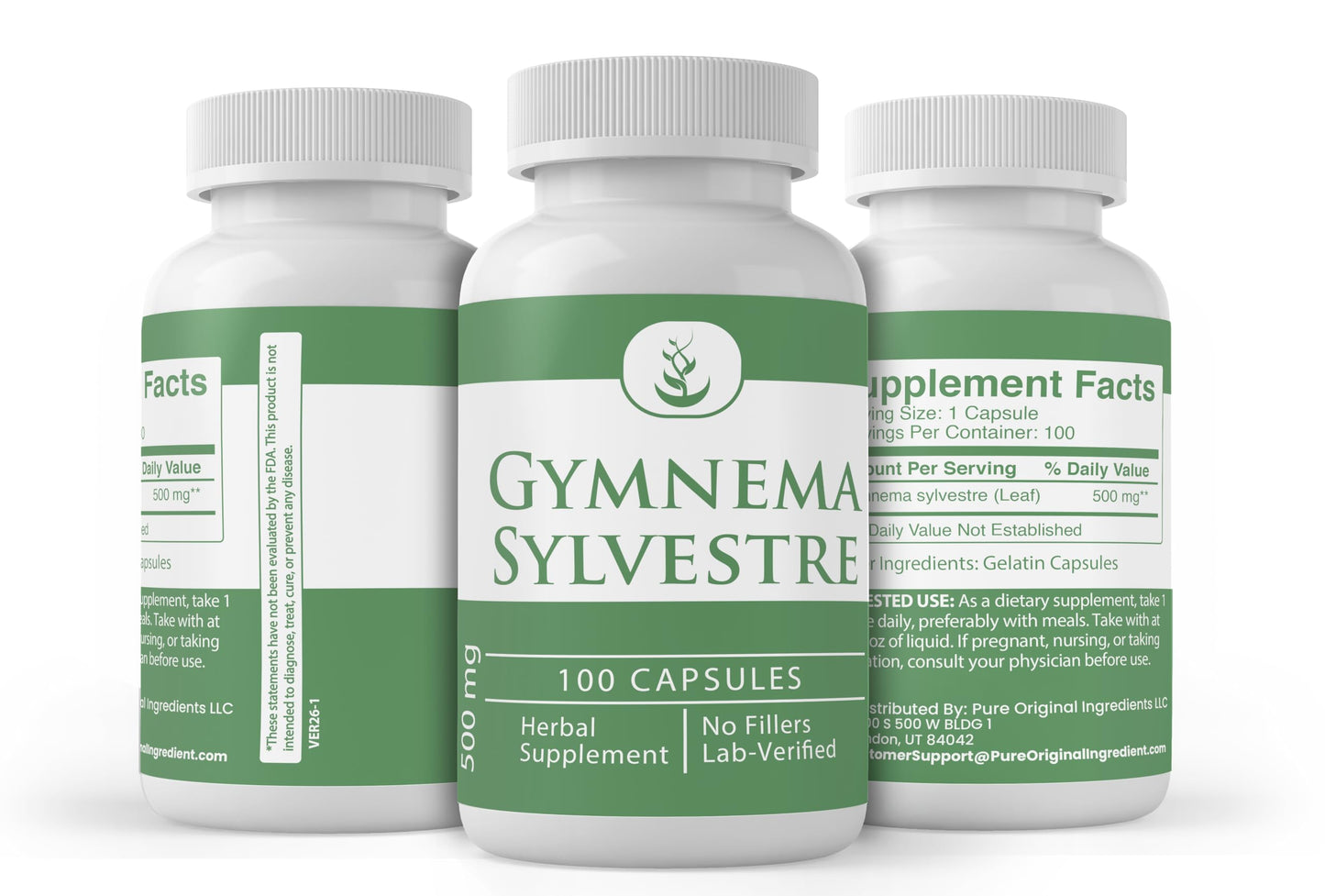 PURE ORIGINAL INGREDIENTS Gymnema Sylvestre Capsules, 100 Count
