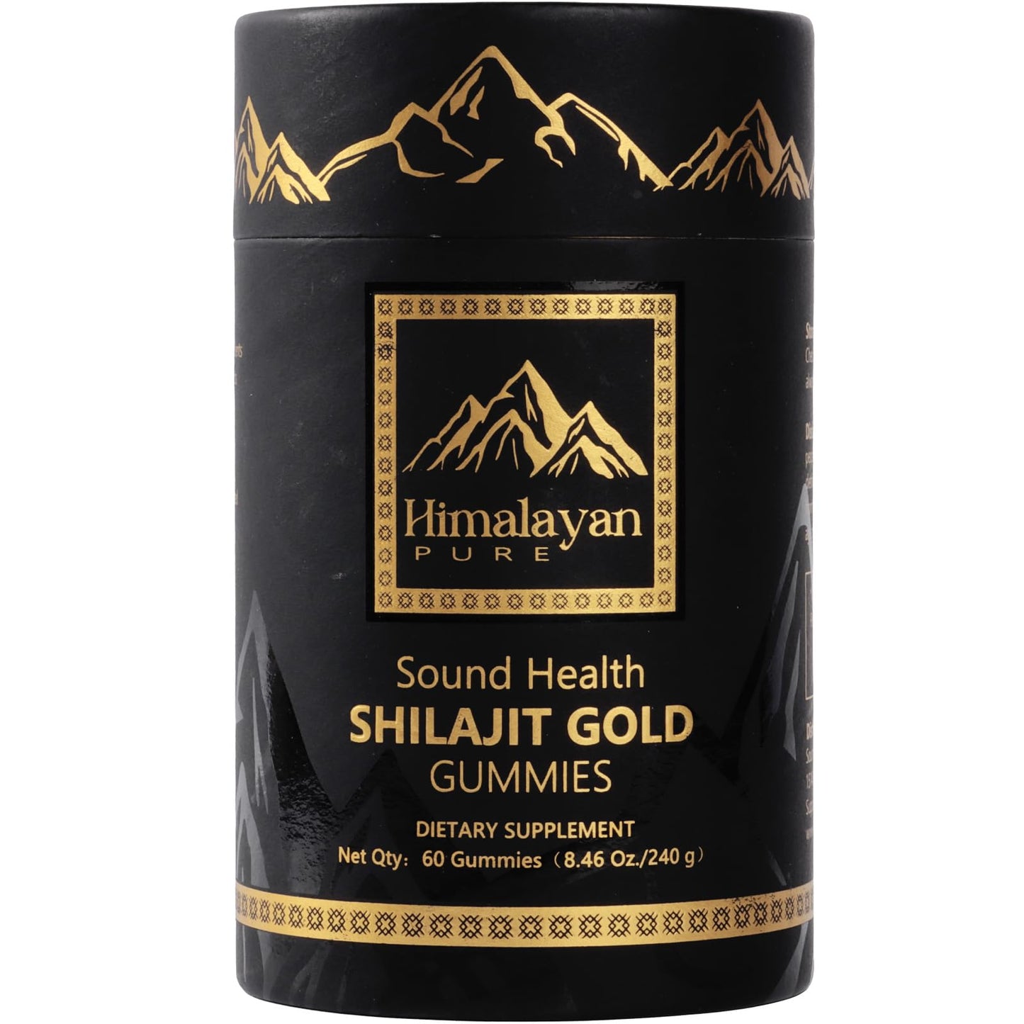 SoundHealth Shilajit for Men & Women Gummies with Shilajit Fulvic Acid, Complex with Ashwagandha, Ginger, Black Musli, Gokshura, Kaunch, Ginseng & Akarkara, Non-GMO & Third-Party Tested, Vegan, 60 Gummies
