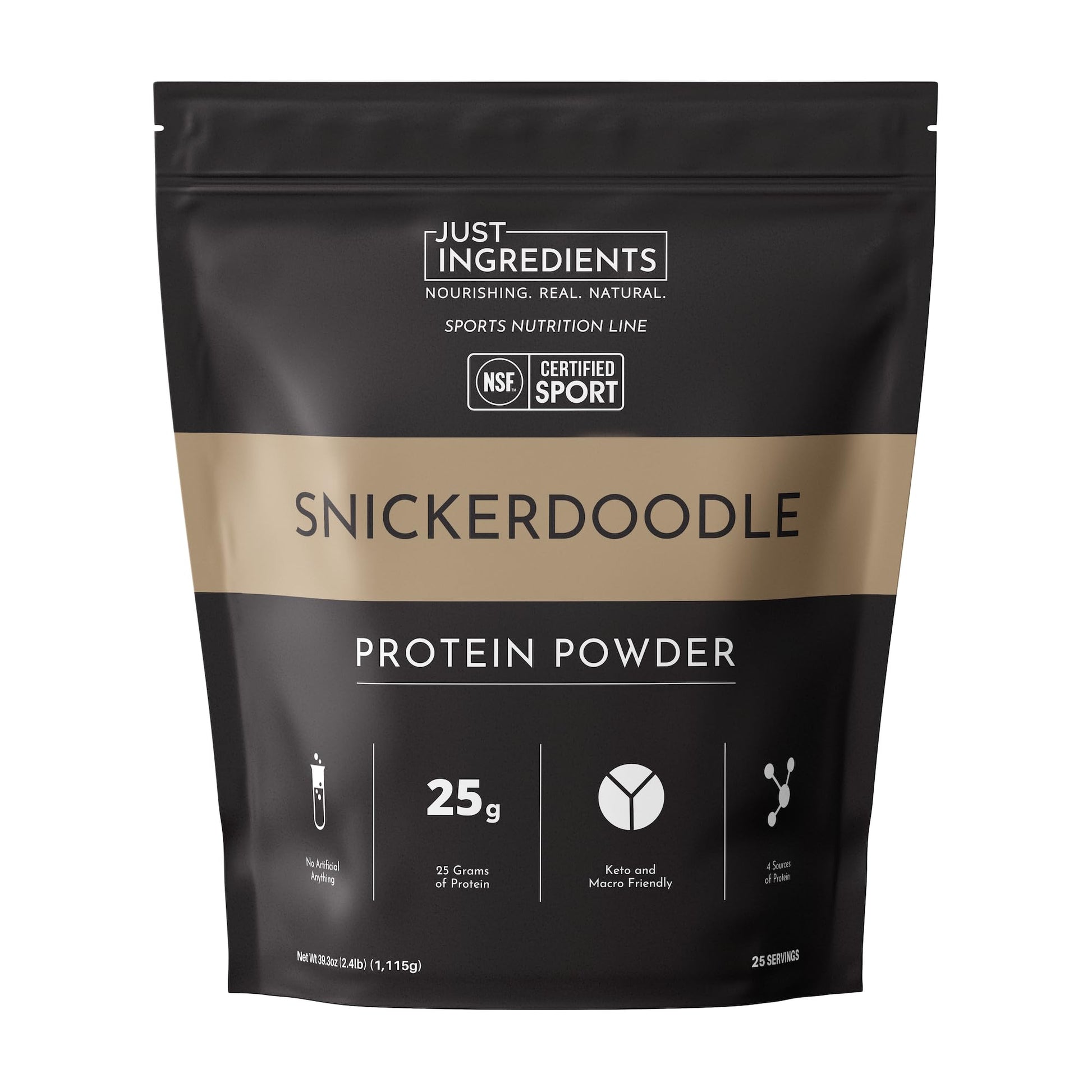 JUST INGREDIENTS Snickerdoodle Protein Powder, 25 Servings (39.3)