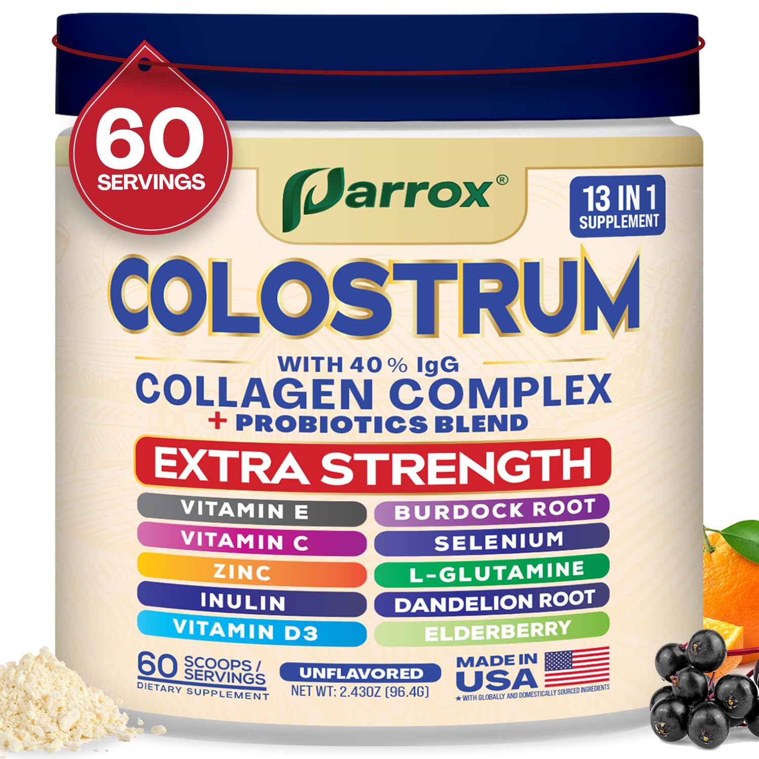 Parrox Colostrum Powder 2.43 Ounce
