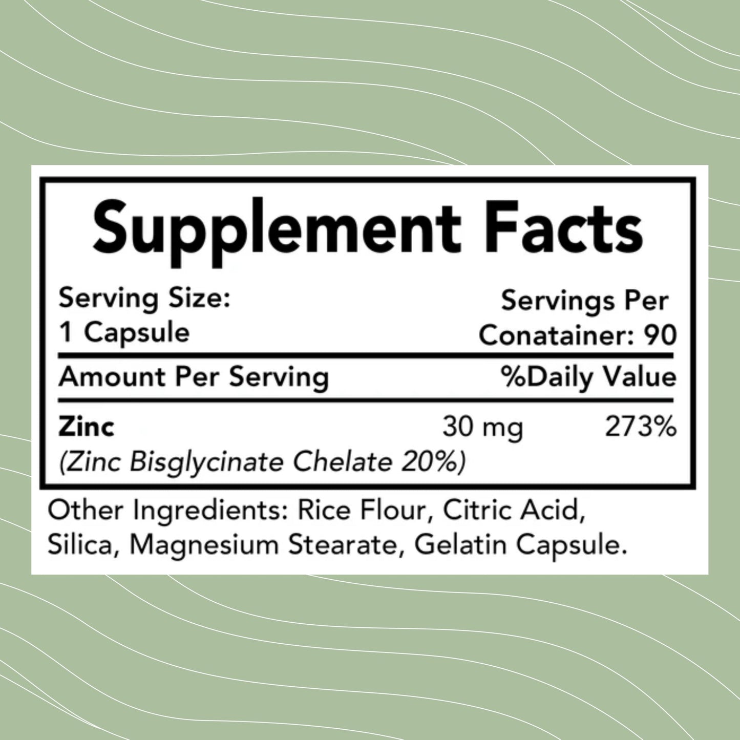 Optimal Health Systems Essential Zinc Capsules 90 Count