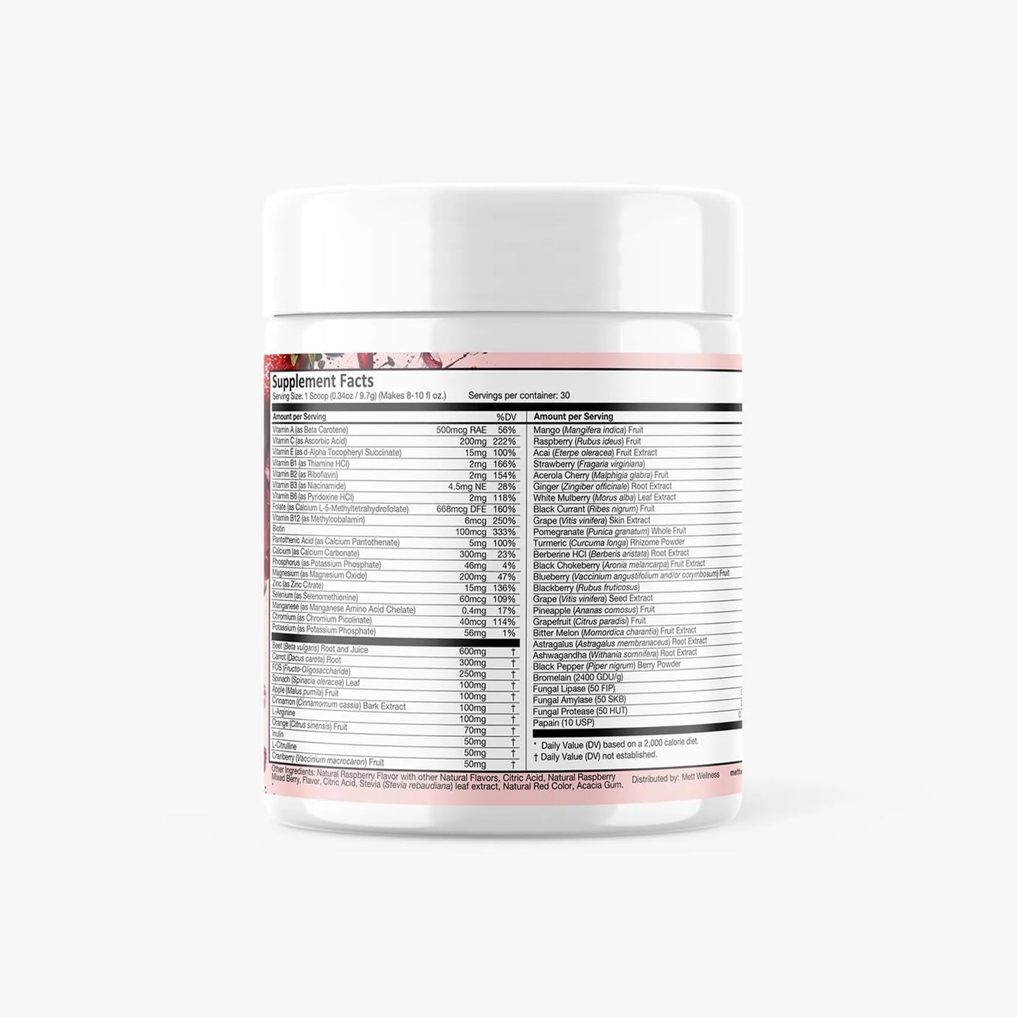 Mett Wellness Superfood REDS Powder 10.72 oz