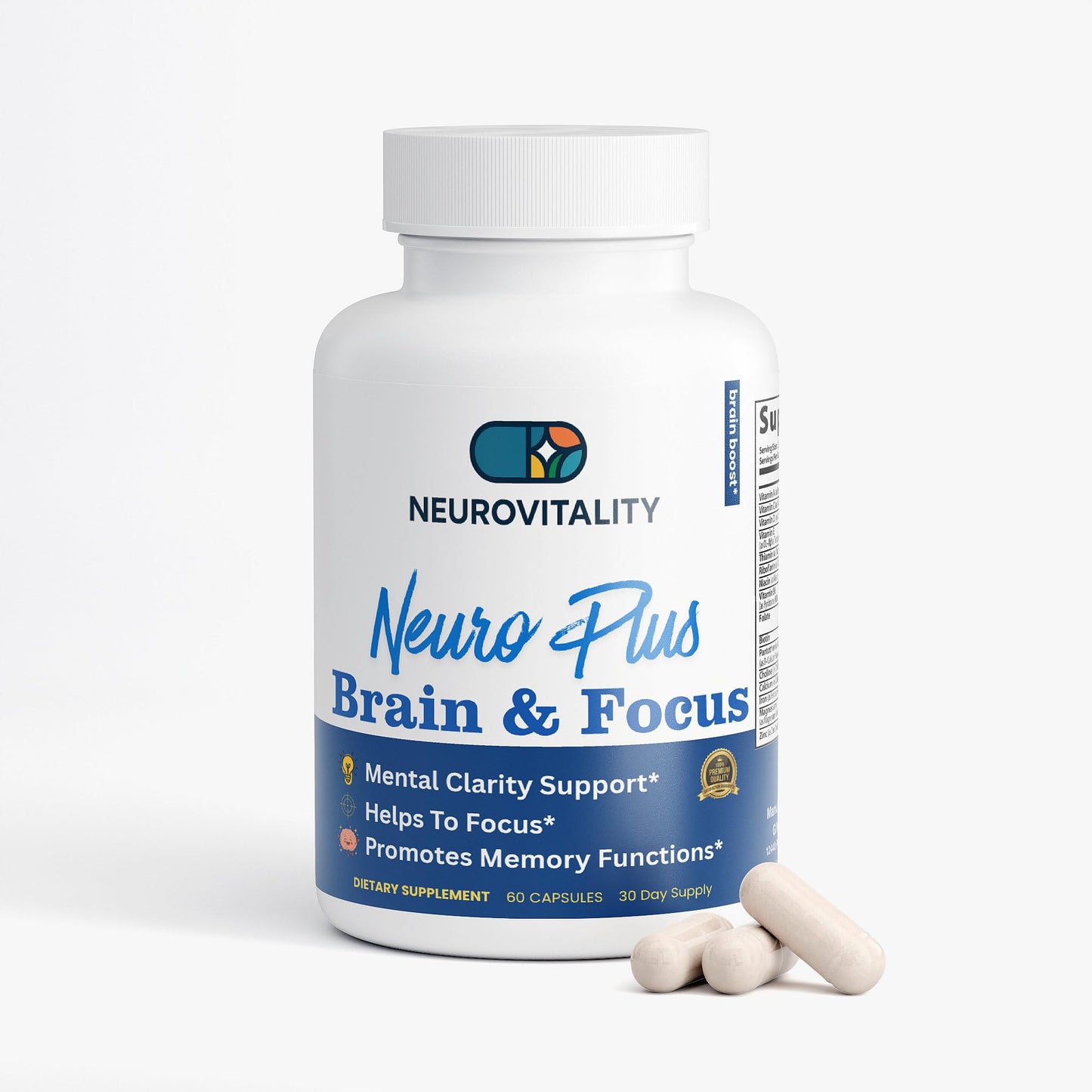 Generic Neuro Plus Brain and Focus Formula Capsule 60 Count