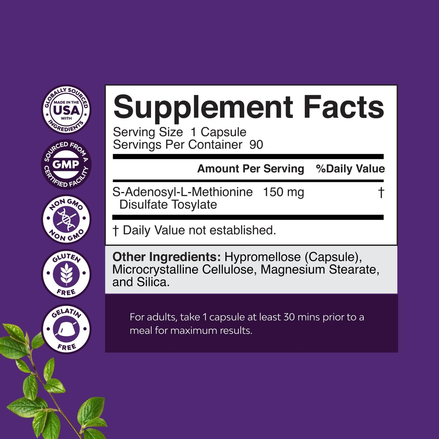 Natures Craft SAM-e Capsule 150mg, 90 Count