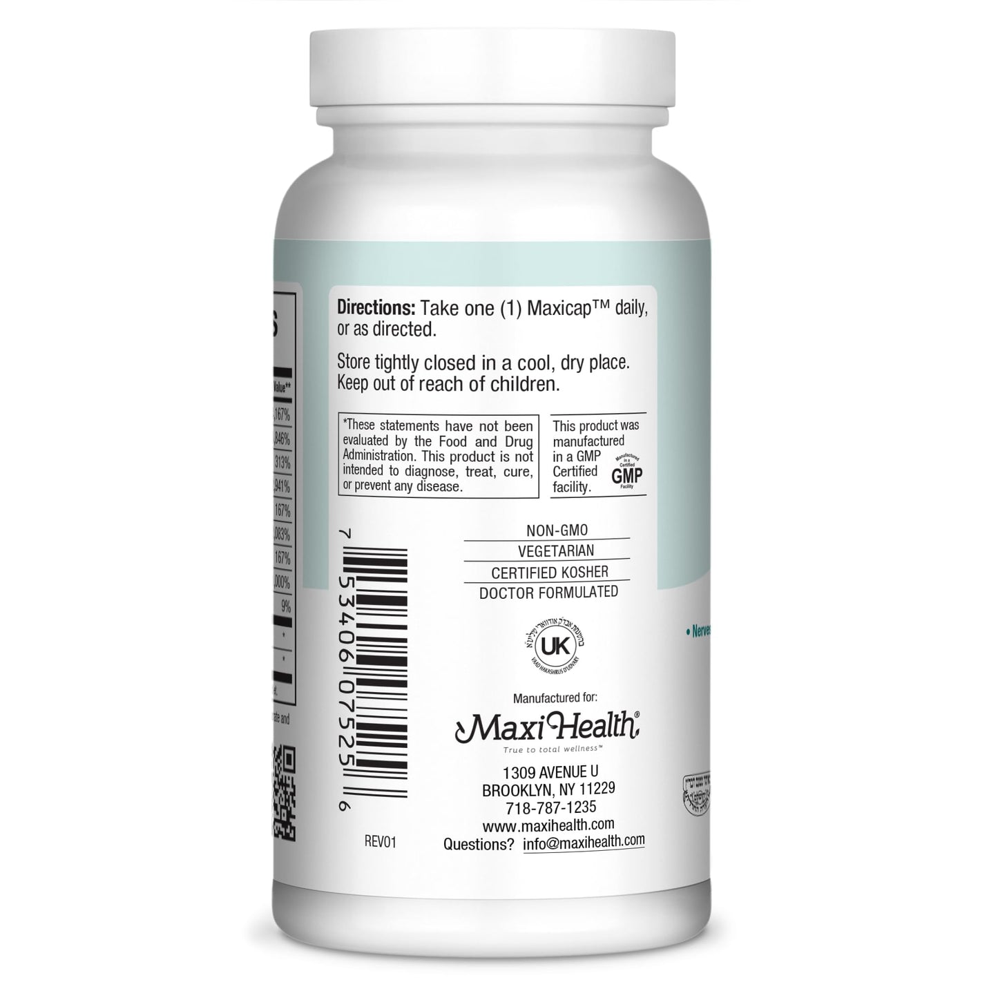 Maxi Health Stress Relief Vitamin B Complex Capsule for Women and Men, 250 Count
