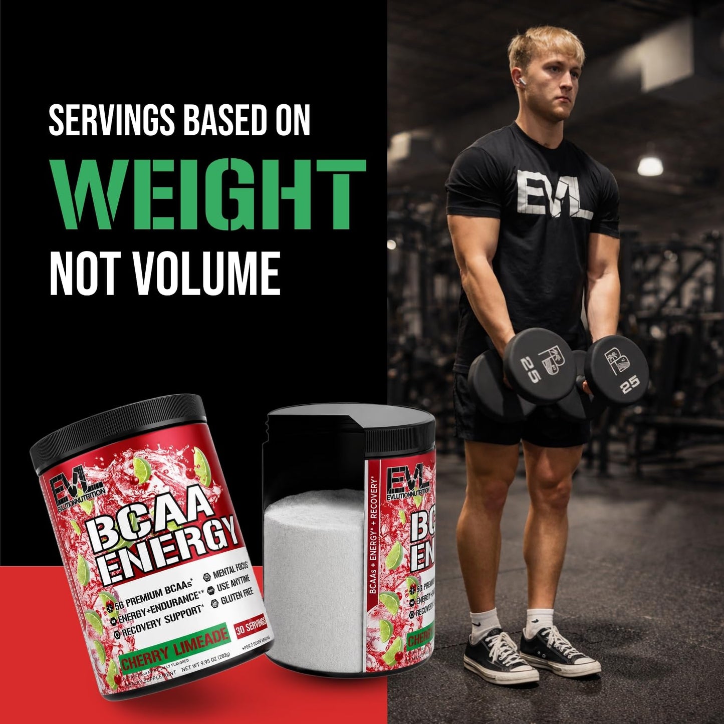 Evlution BCAAs Amino Acids Powder, 30 Servings