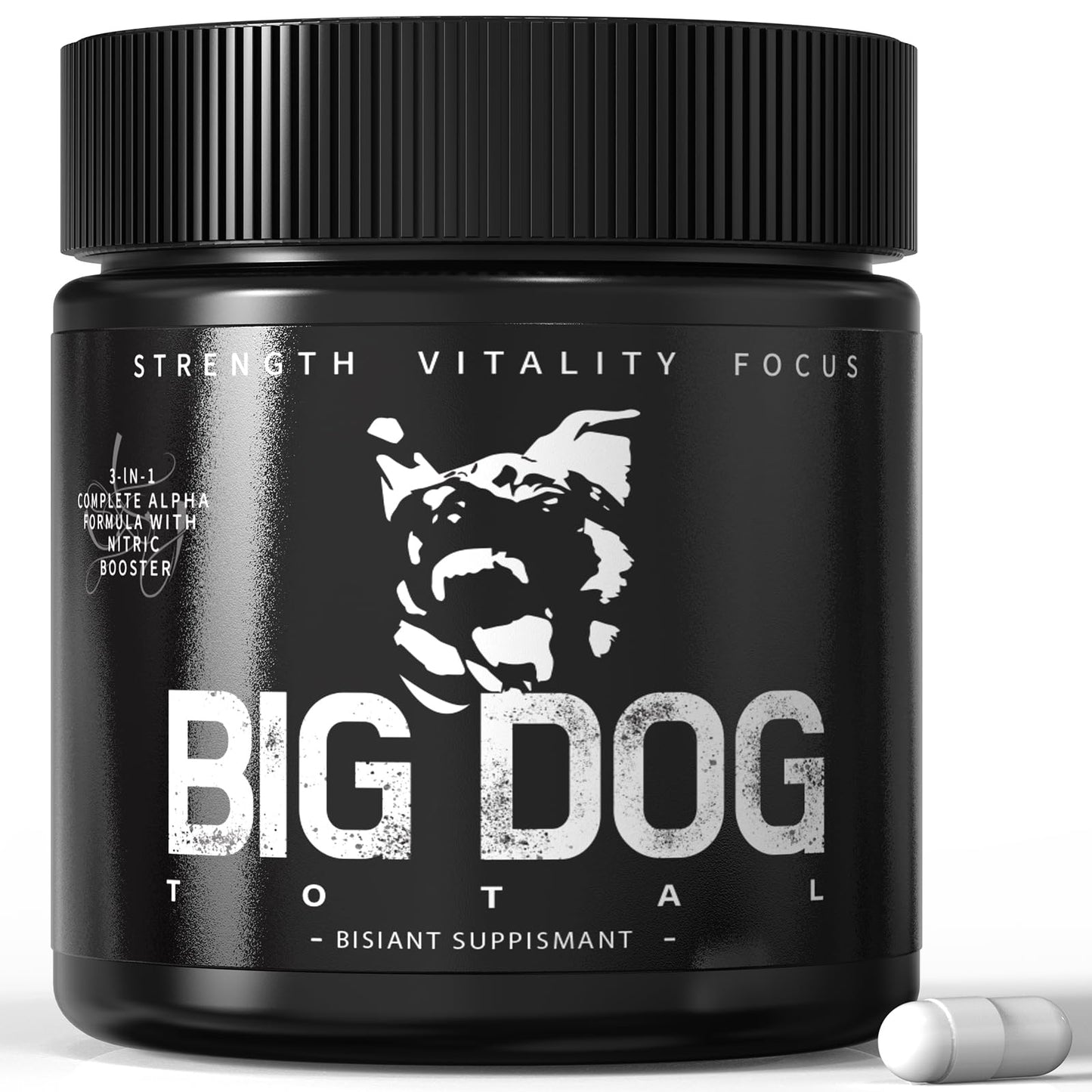 FMRFMR Big Dog Total Male 3-in-1 Total Alpha Blend Men’s Must-Have Non-GMO Capsule, 60 Count
