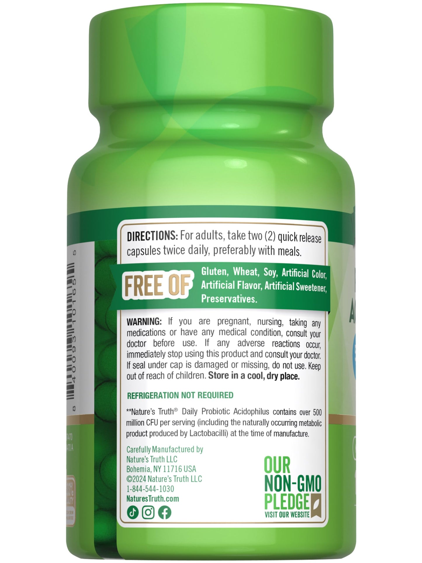 Nature's Truth Probiotics for Men and Women 500 Million CFU Capsule, 100 Count