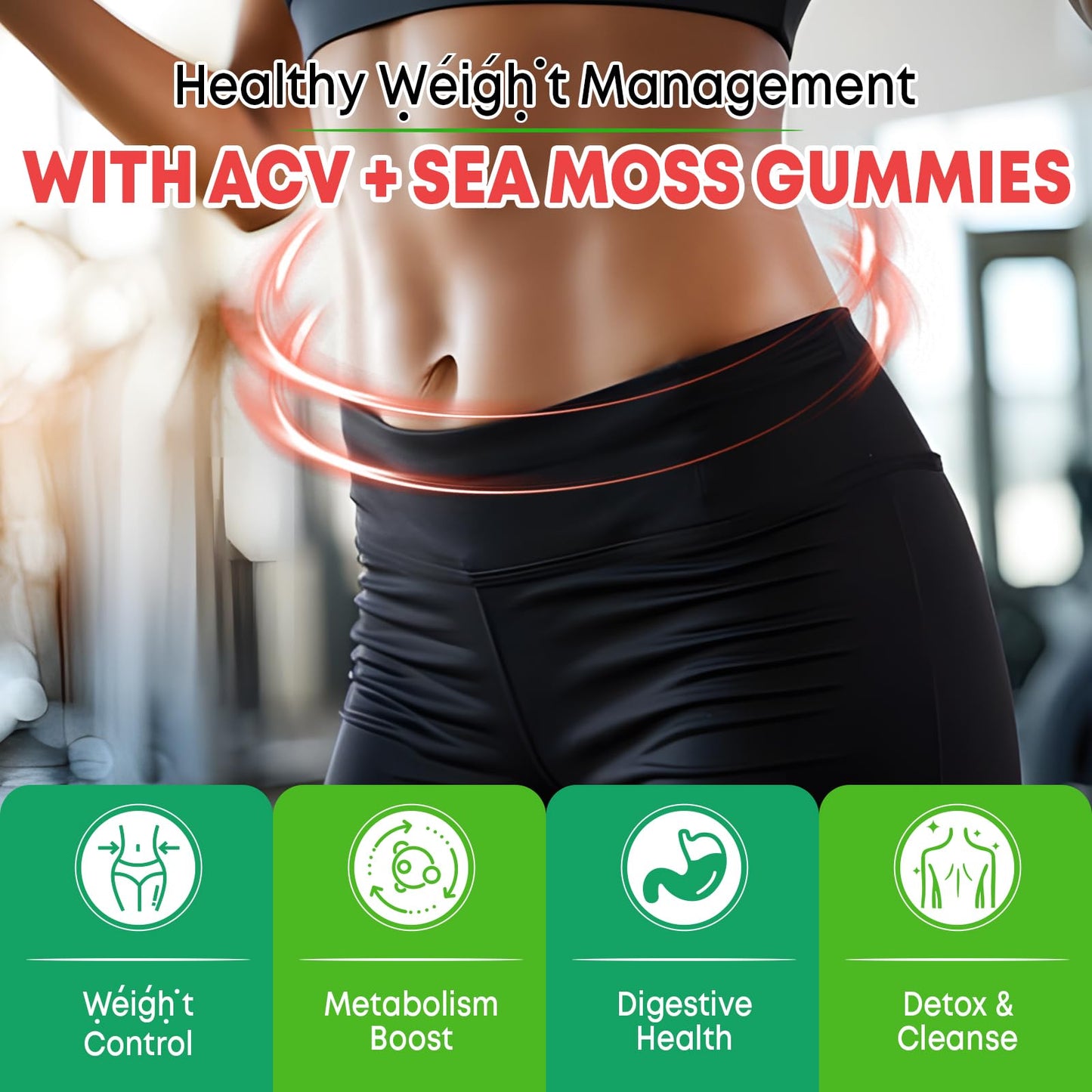 Vazatisi Apple Cider Vinegar Gummies with Sea Moss 60 Count
