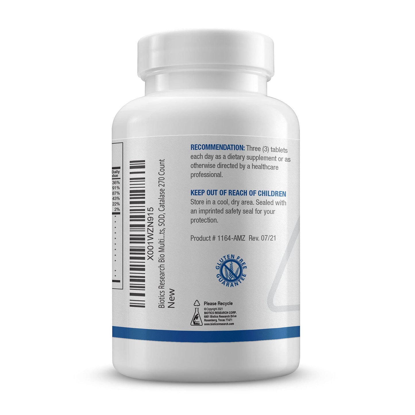 Biotics Research Bio Multi Plus Iron and Copper Free Multivitamin, 270 Tablets