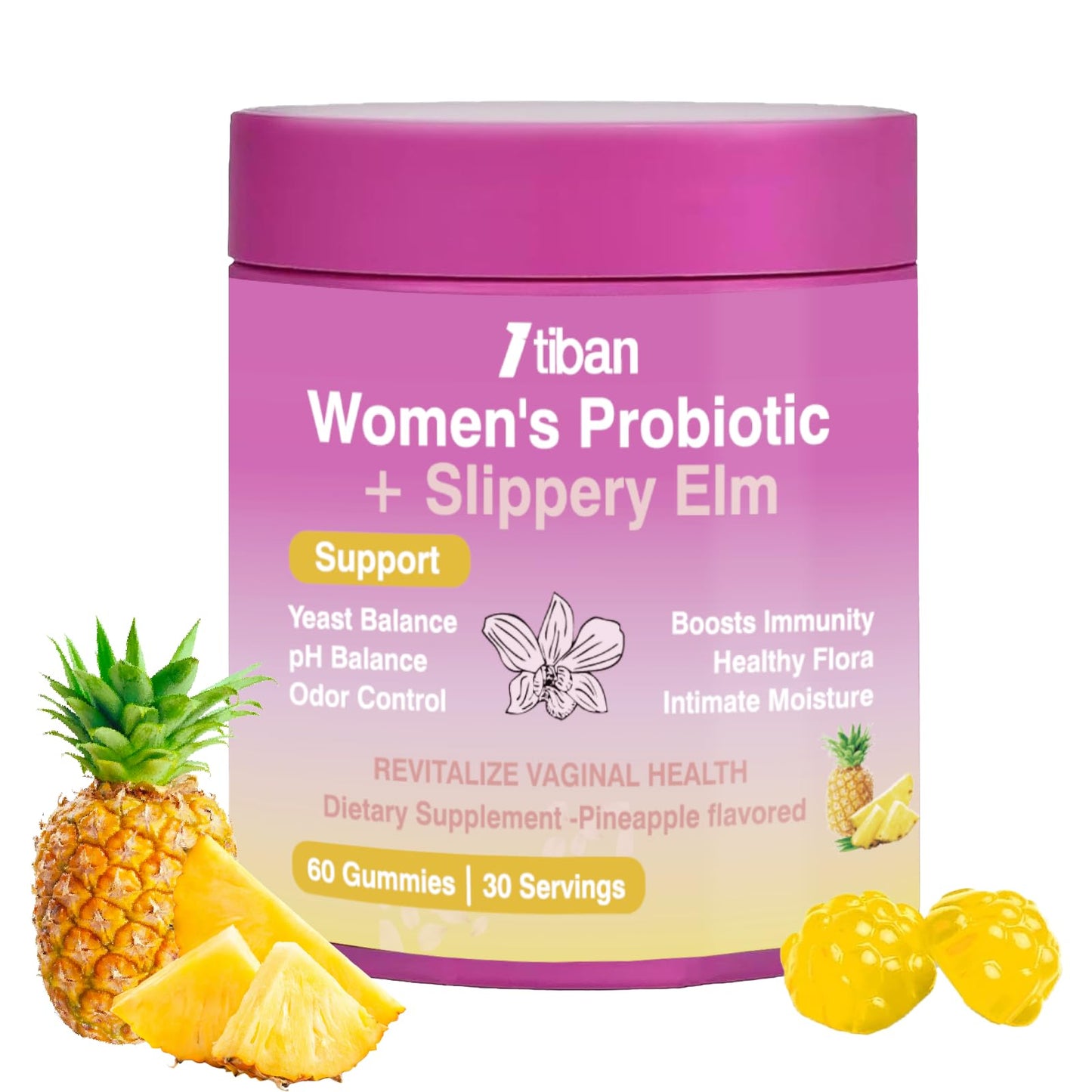 Itiban Feminine Vaginal Probiotics Gummies 60 Count