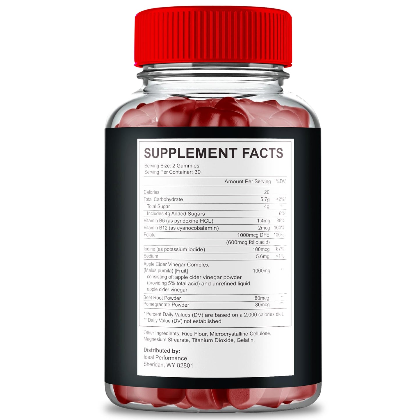 IDEAL PERFORMANCE Oxvia Male Performance Gummies, 180 Count