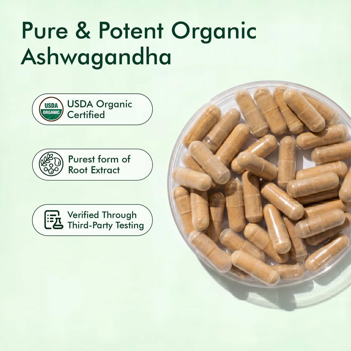 Herbogayam Ashwagandha 500mg Capsules, 60 Count