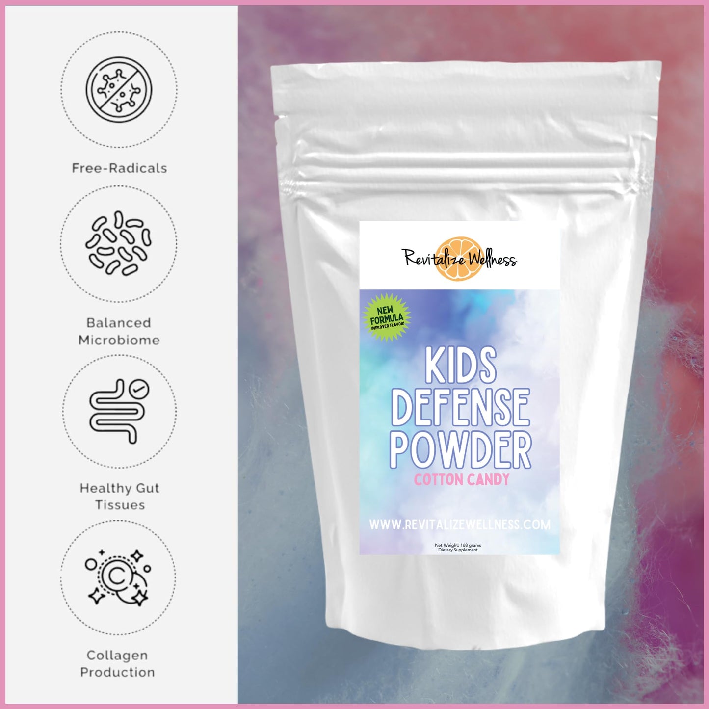 Revitalize Wellness Kids Defense Powder, 180 Ounce