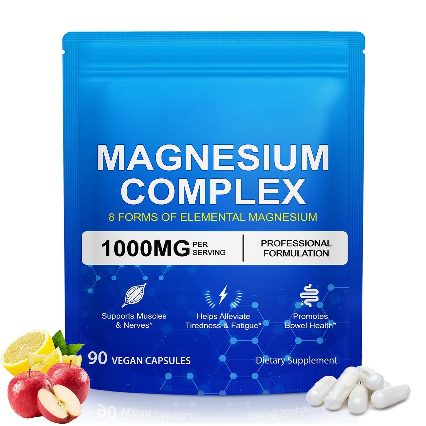 ITSDAWN 8-in-1 Magnesium Complex 1000mg Capsules 90 Count
