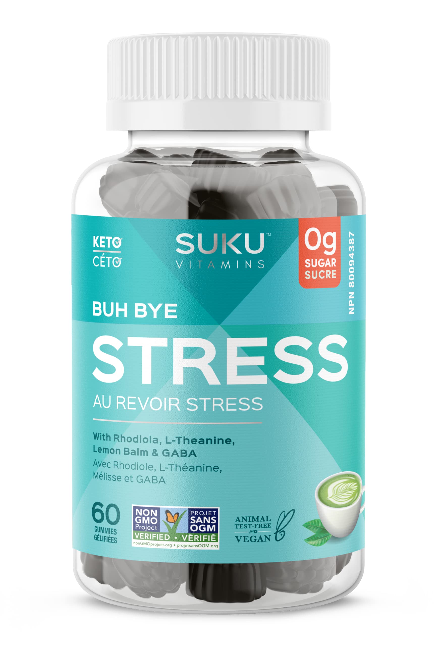 SUKU Buh Bye Stress Gummy Vitamins, 50 Count