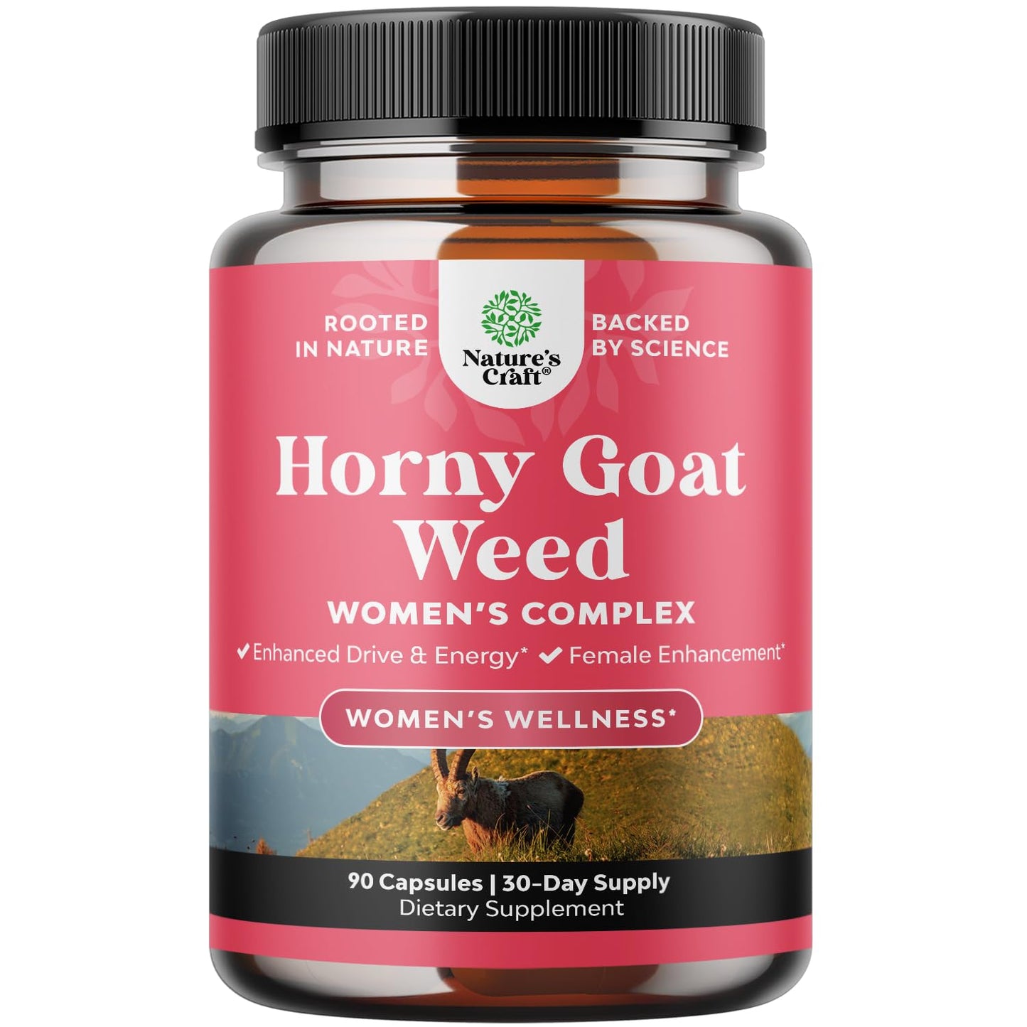 Natures Craft Horny Goat Weed for Women Capsules 90 Count