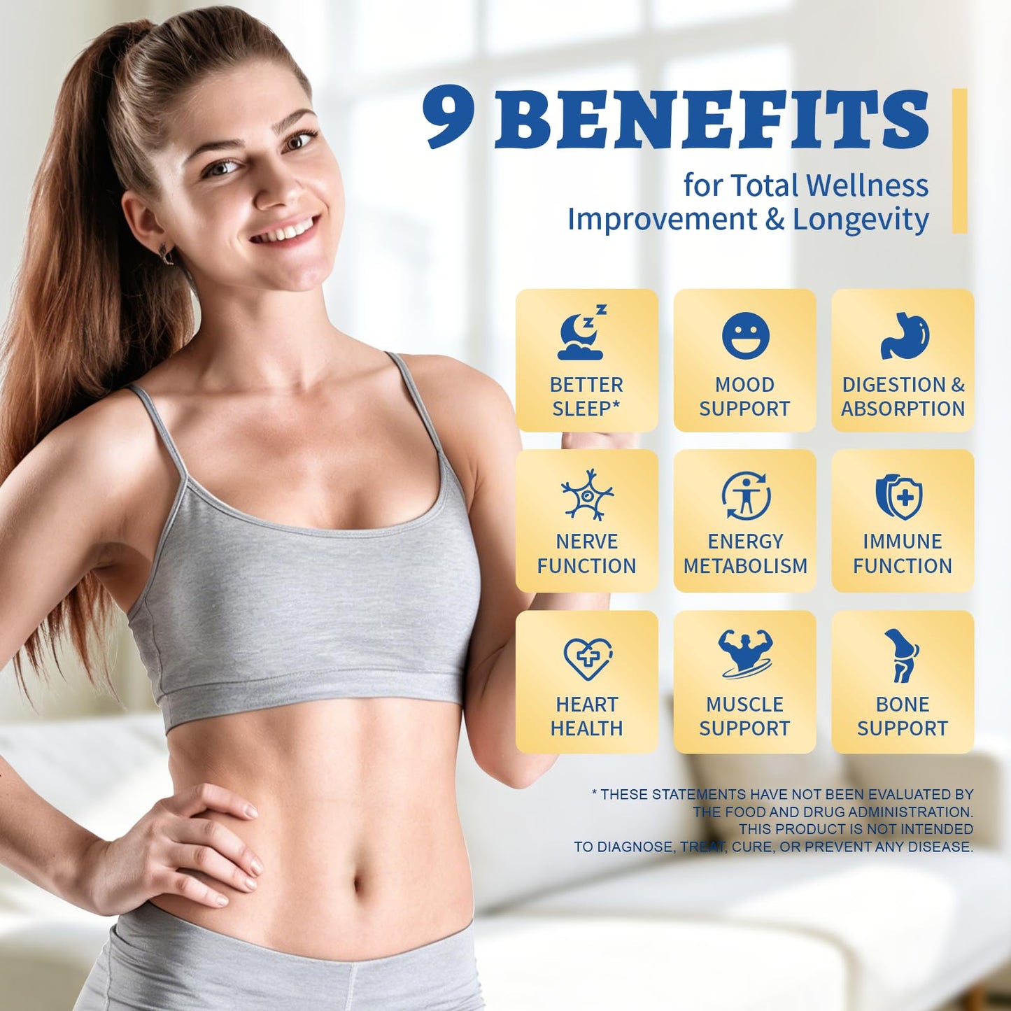 FUNRICH 5 in 1 Magnesium Complex with Vitamin B6 Capsule 120 Count