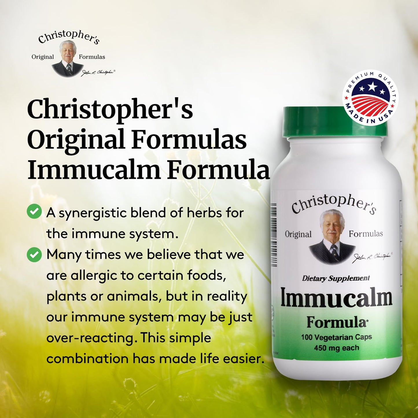 Christopher's Original Formulas Immucalm Immune Support Capsule 1 Count