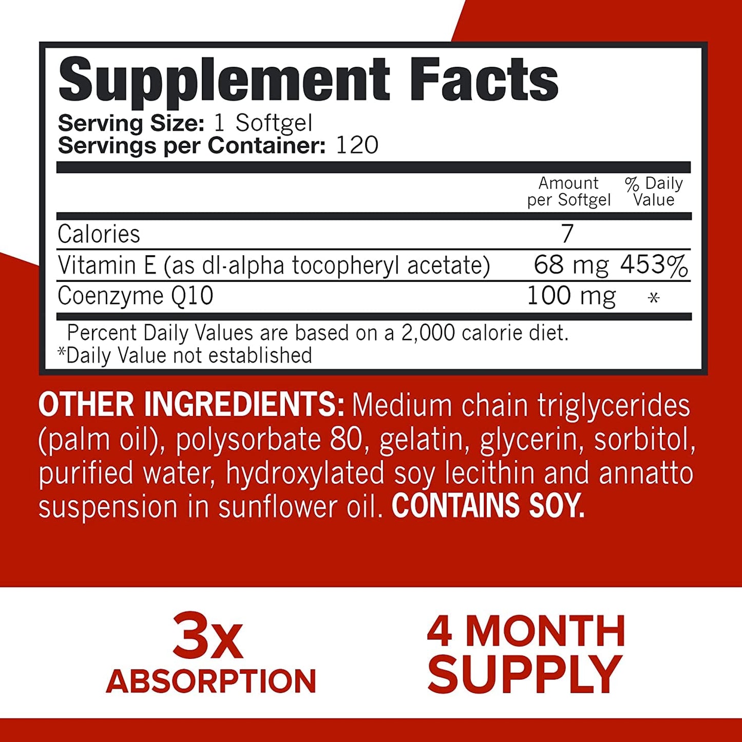 Qunol CoQ10 100mg Softgels, 2880 Count