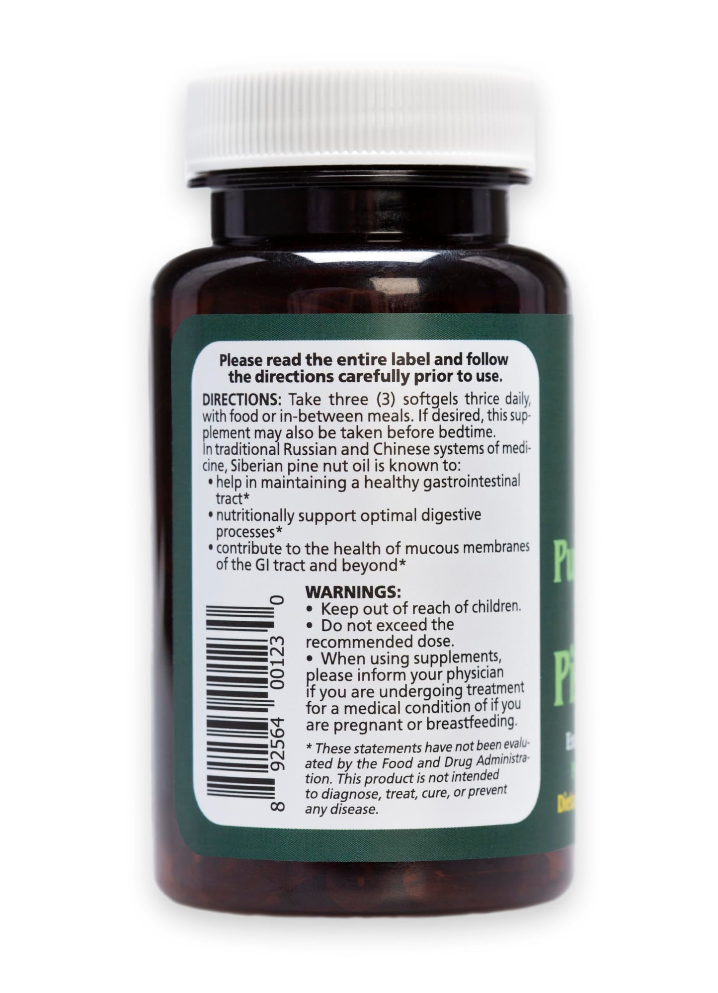 Siberian Tiger Naturals 100% Pure Siberian Pine Nut Oil Capsules, 90 Count
