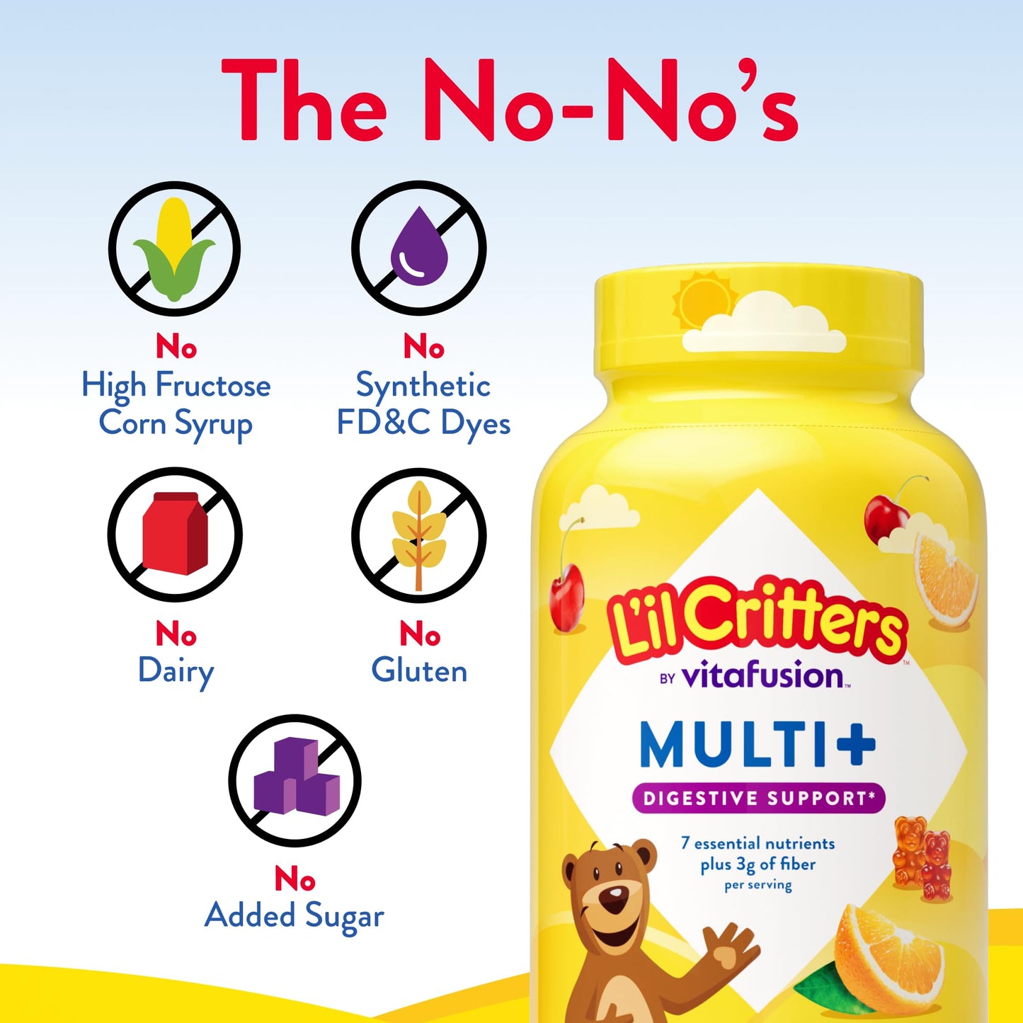 Lil Critters Kids Multi Plus Fiber Gummies, 90 Count