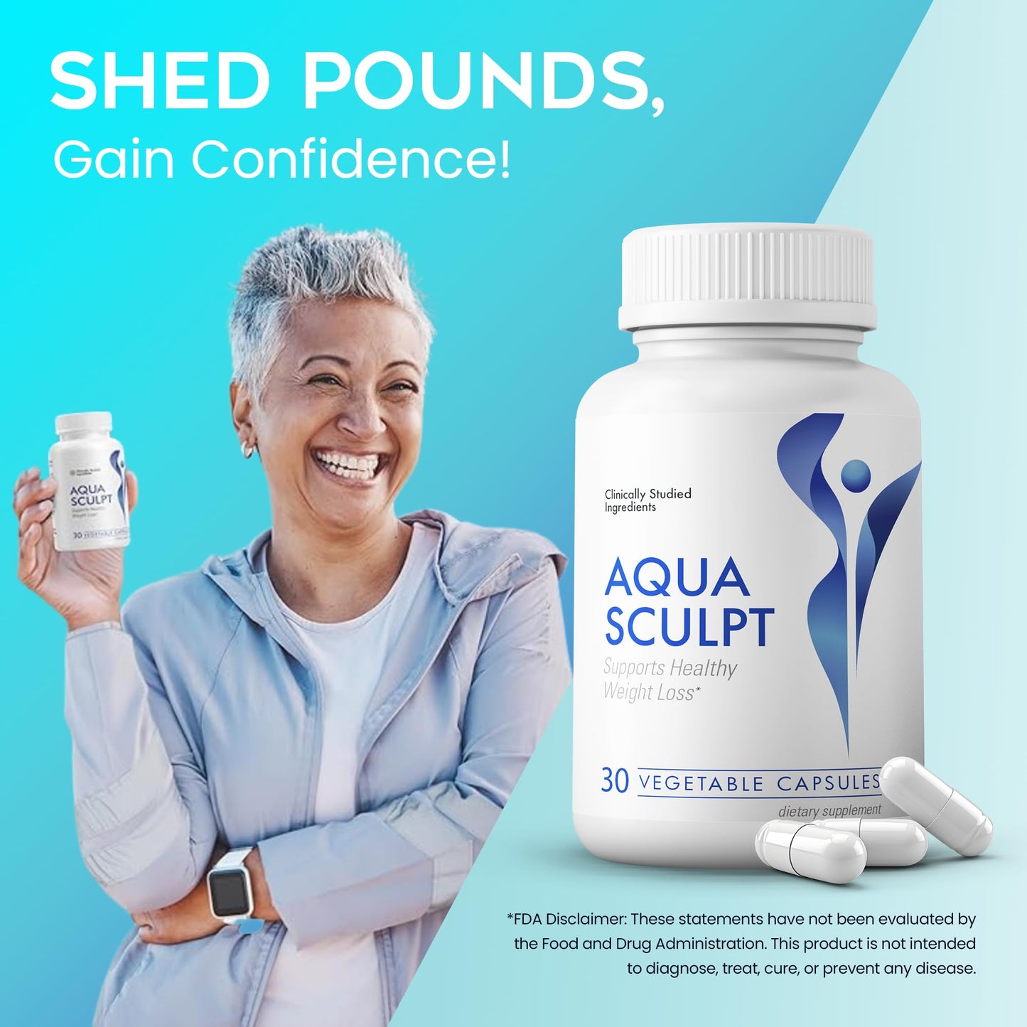 AquaSculpt Energy Support Healthy Metabolism Capsule, 90 Capsules