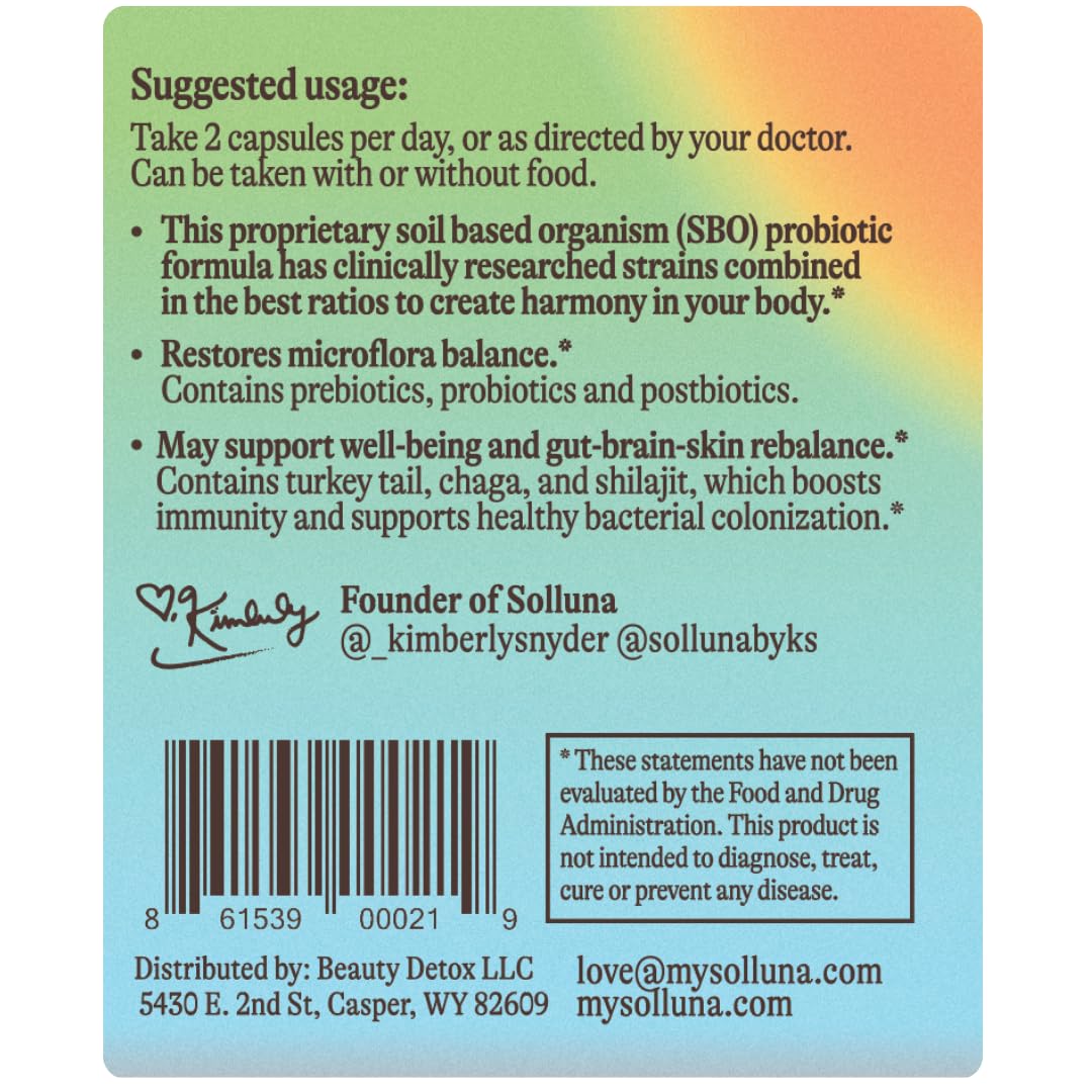 Solluna SBO Probiotics Capsule 60 Count