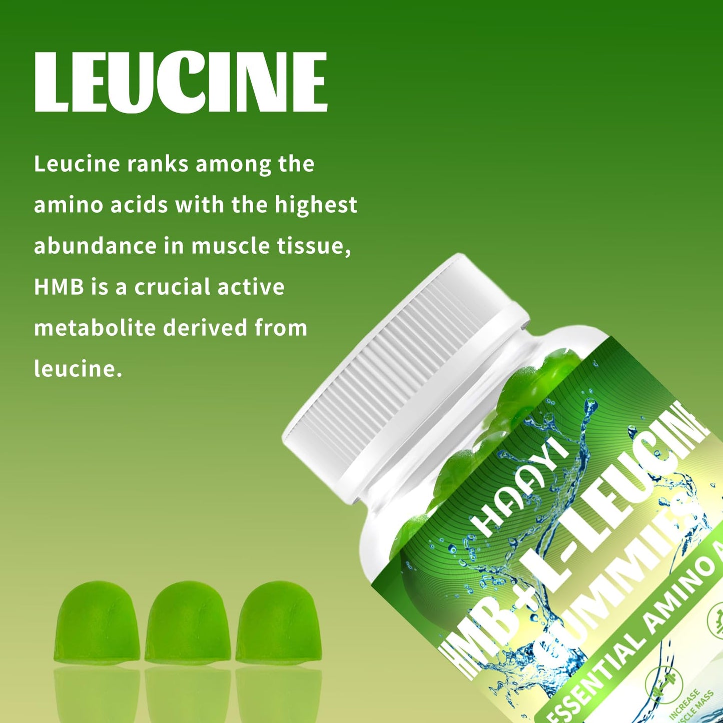 HAAYI HMB and L-Leucine Gummies 90 Gummies