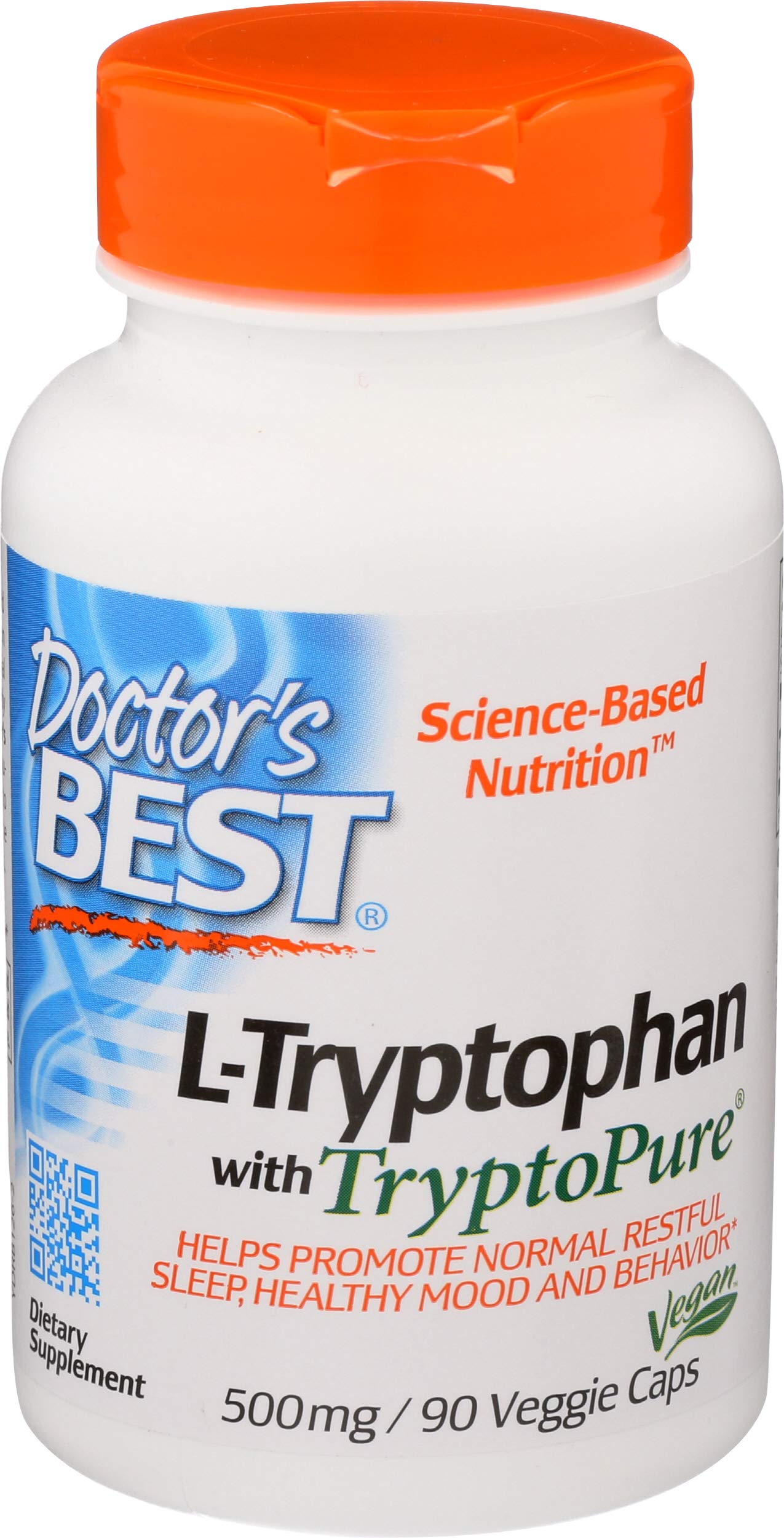 Doctor's Best L-Tryptophan 500 mg Capsule, 90 Capsules