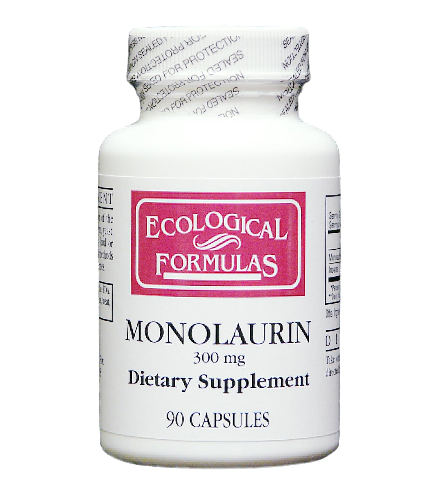Ecological Formulas Monolaurin 300 mg Capsule, 90 Capsules